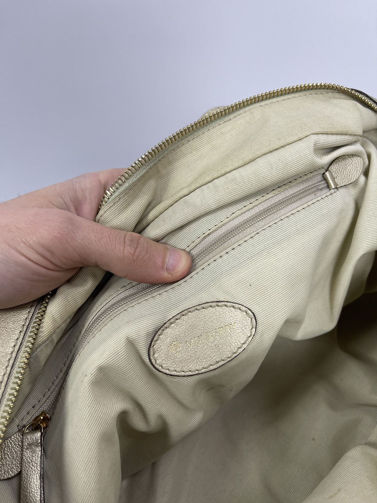 Mulberry Mulberry Gold Leather ShoulderBag with Gold Hardware England Size ONE SIZE - 9 Thumbnail