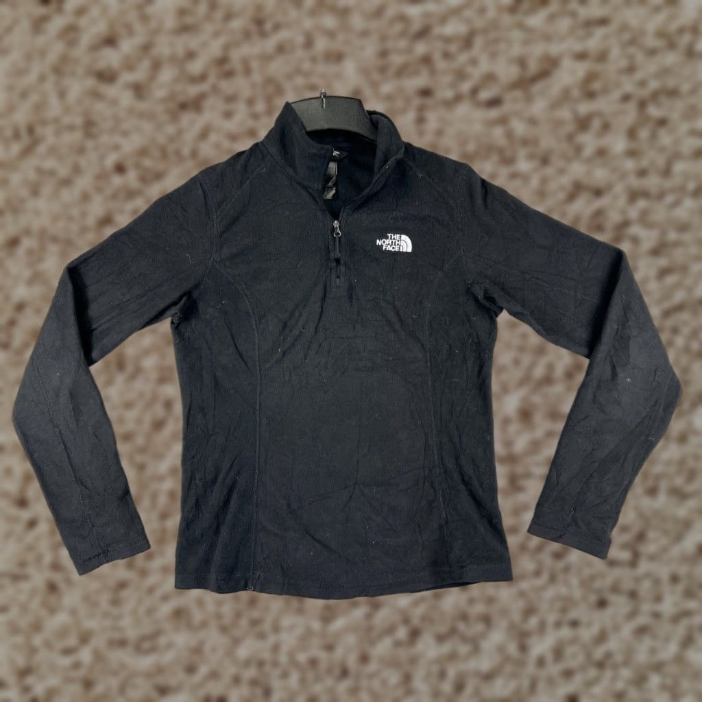 The North Face The North Face Sweater Women's Black 100% Polyester Fleece Mock Neck 1/4 Zip S Small Pullover Size S / US 4 / IT 40 - 1 Thumbnail