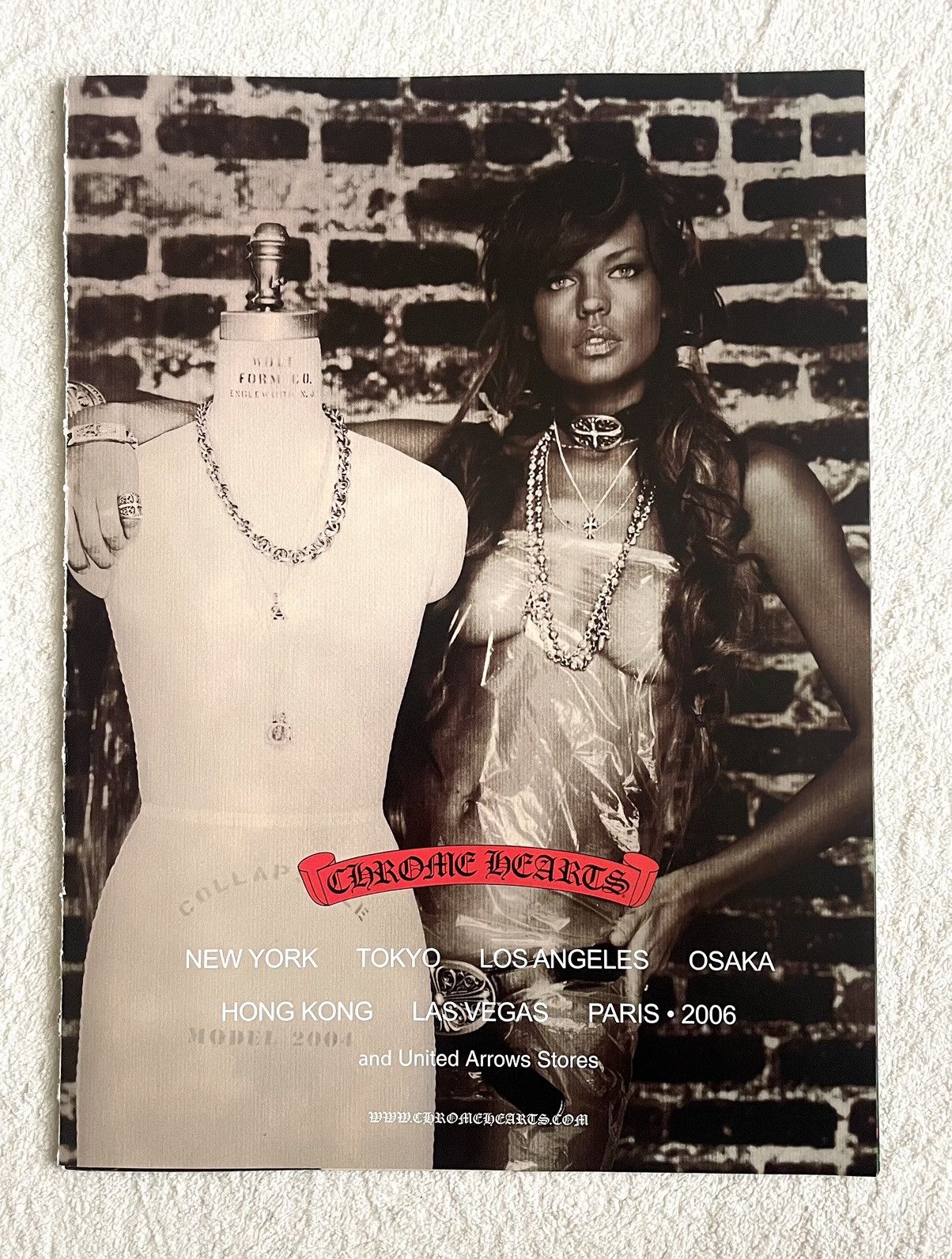 Chrome Hearts Chrome Hearts vintage look 8x11 magazine cutout