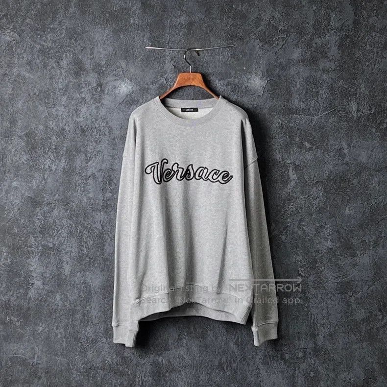 Versace Versace Cotton sweatshirt with gray letters Size US M / EU 48-50 / 2 - 1 Thumbnail
