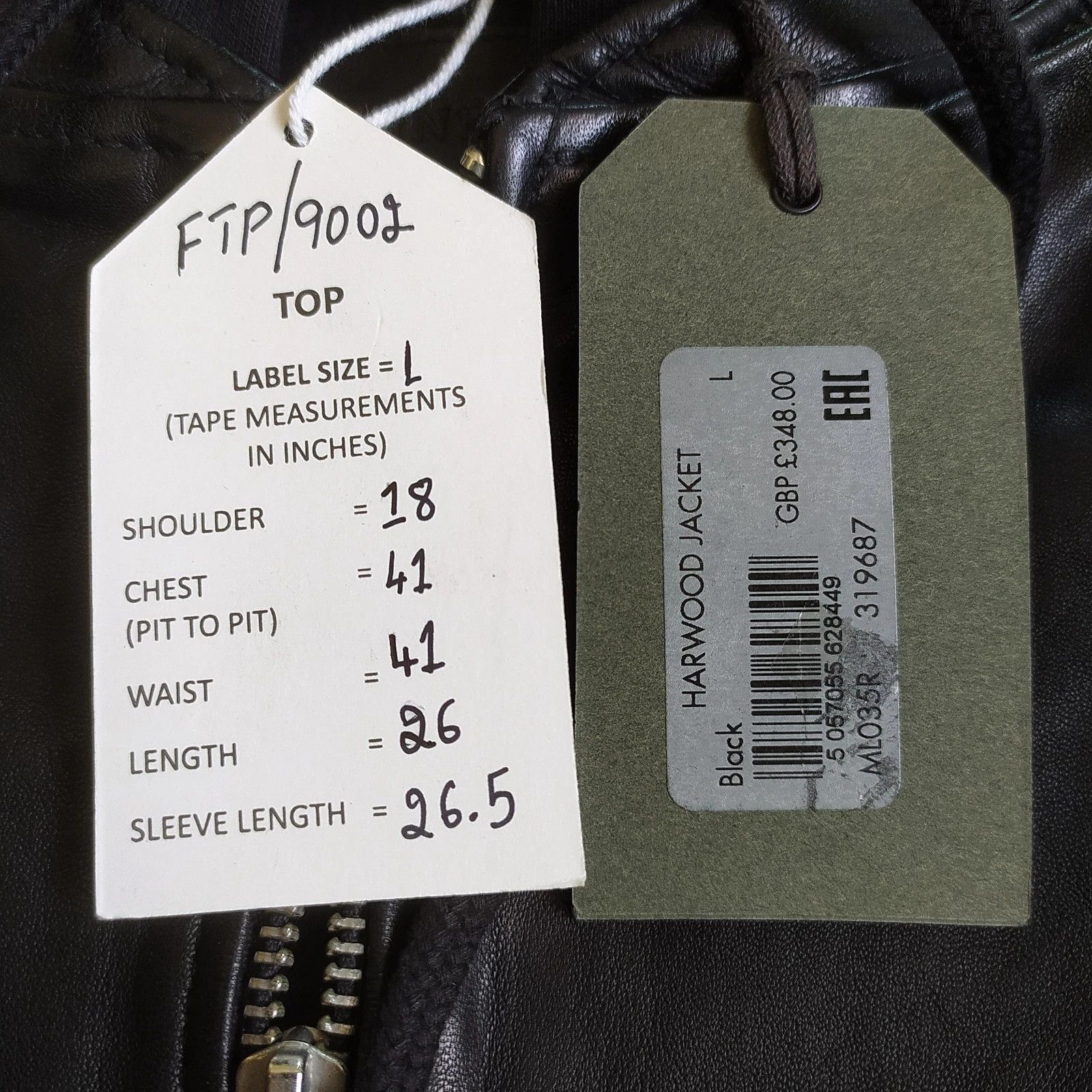 Allsaints Allsaints HARWOOD-Leather jacket Free Shipping FTP/9002 Size US L / EU 52-54 / 3 - 10 Thumbnail