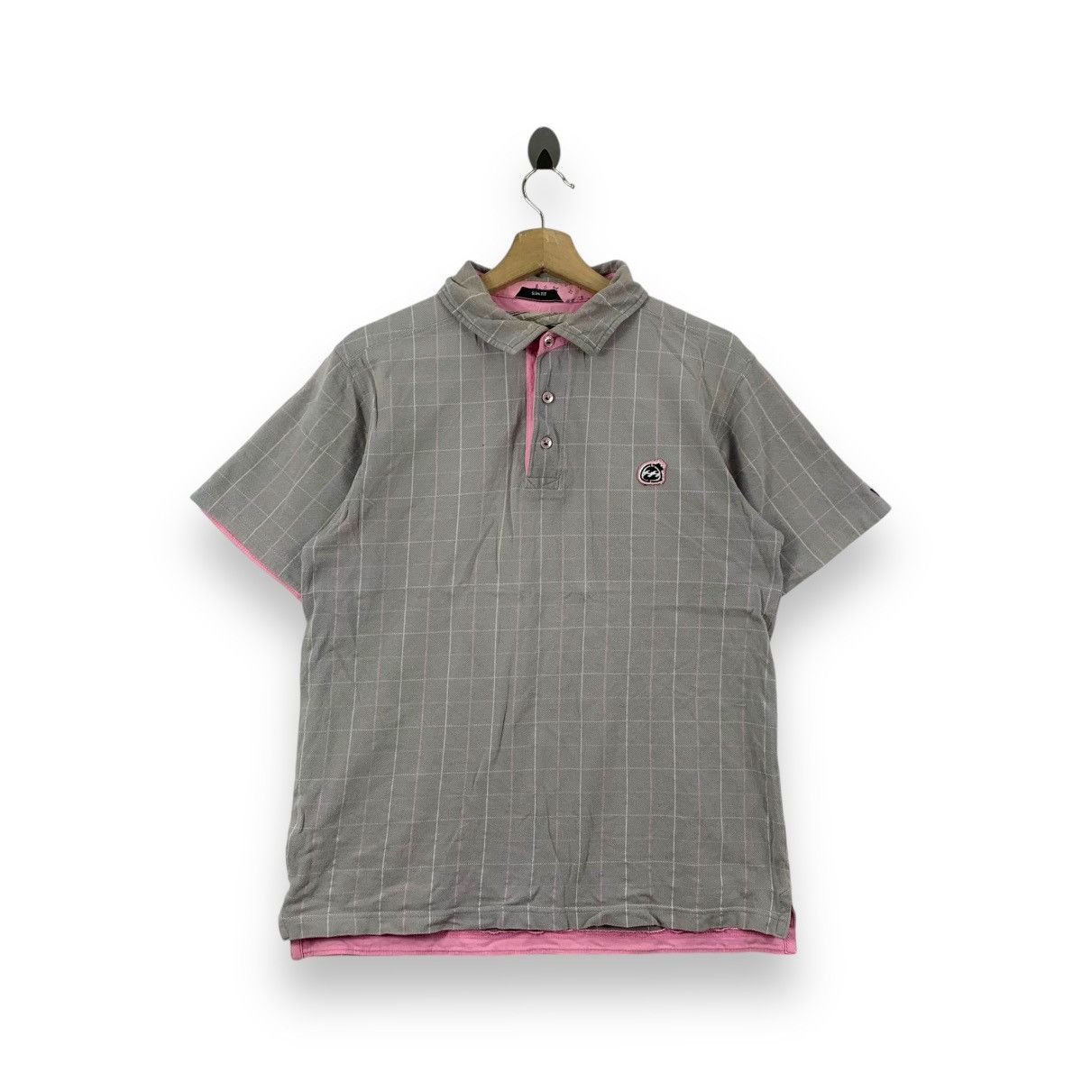 Billabong Vintage BILLABONG SURF Y2K Pink Layer Tartan Checks Polo Tee Size US M / EU 48-50 / 2 - 1 Thumbnail