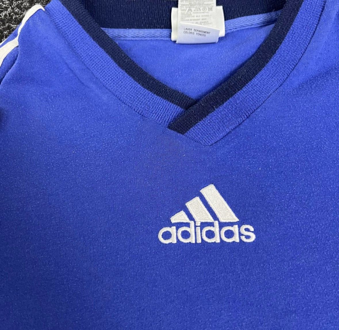 Adidas Adidas Vintage 90s tee jersey blokecore archive stripped Size US XL / EU 56 / 4 - 4 Thumbnail