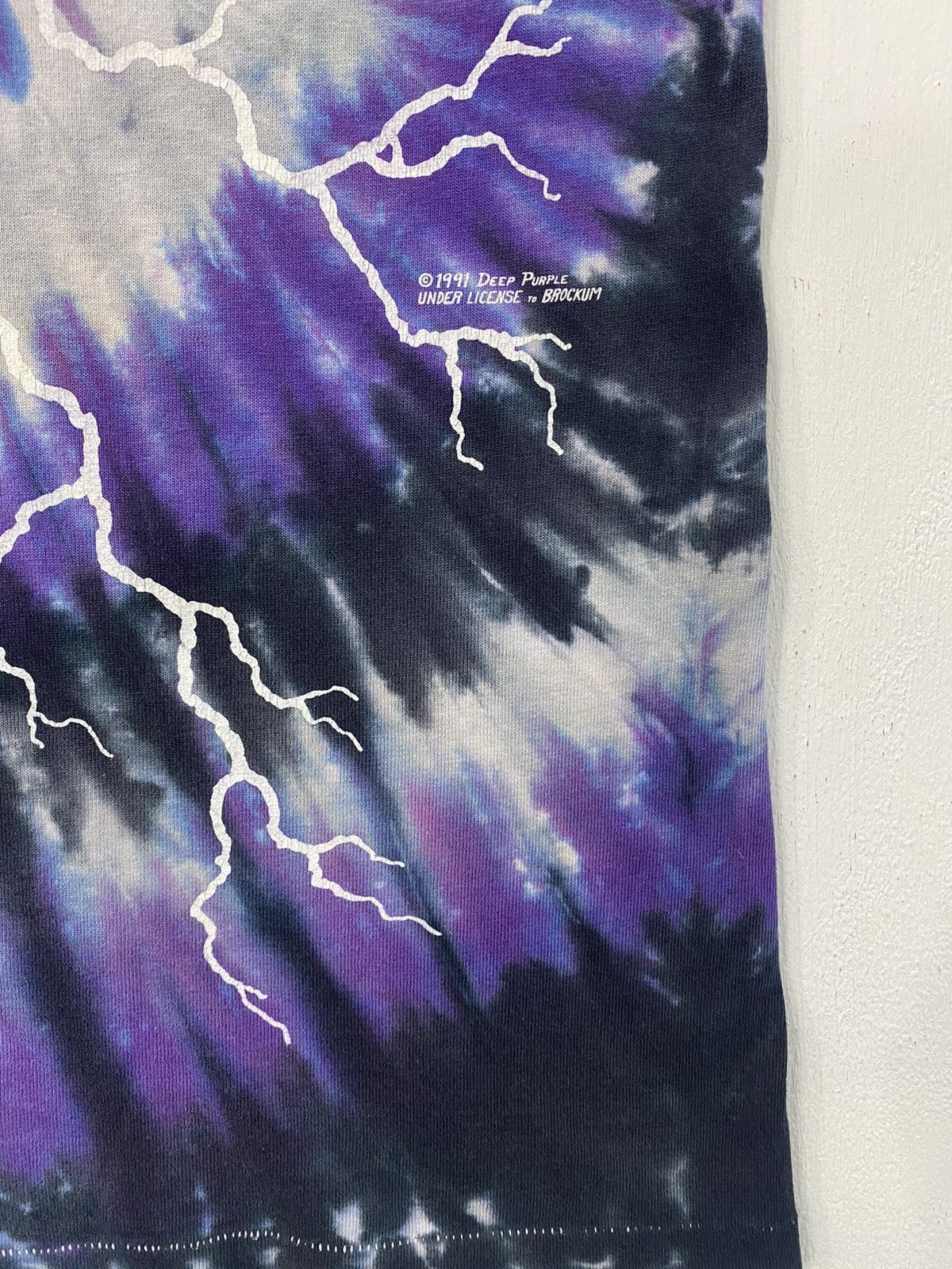 Band Tees × Liquid Blue × Vintage 💥Vintage 1991 DEEP PURPLE tie dye liquid blue rare shirt Size US L / EU 52-54 / 3 - 5 Thumbnail