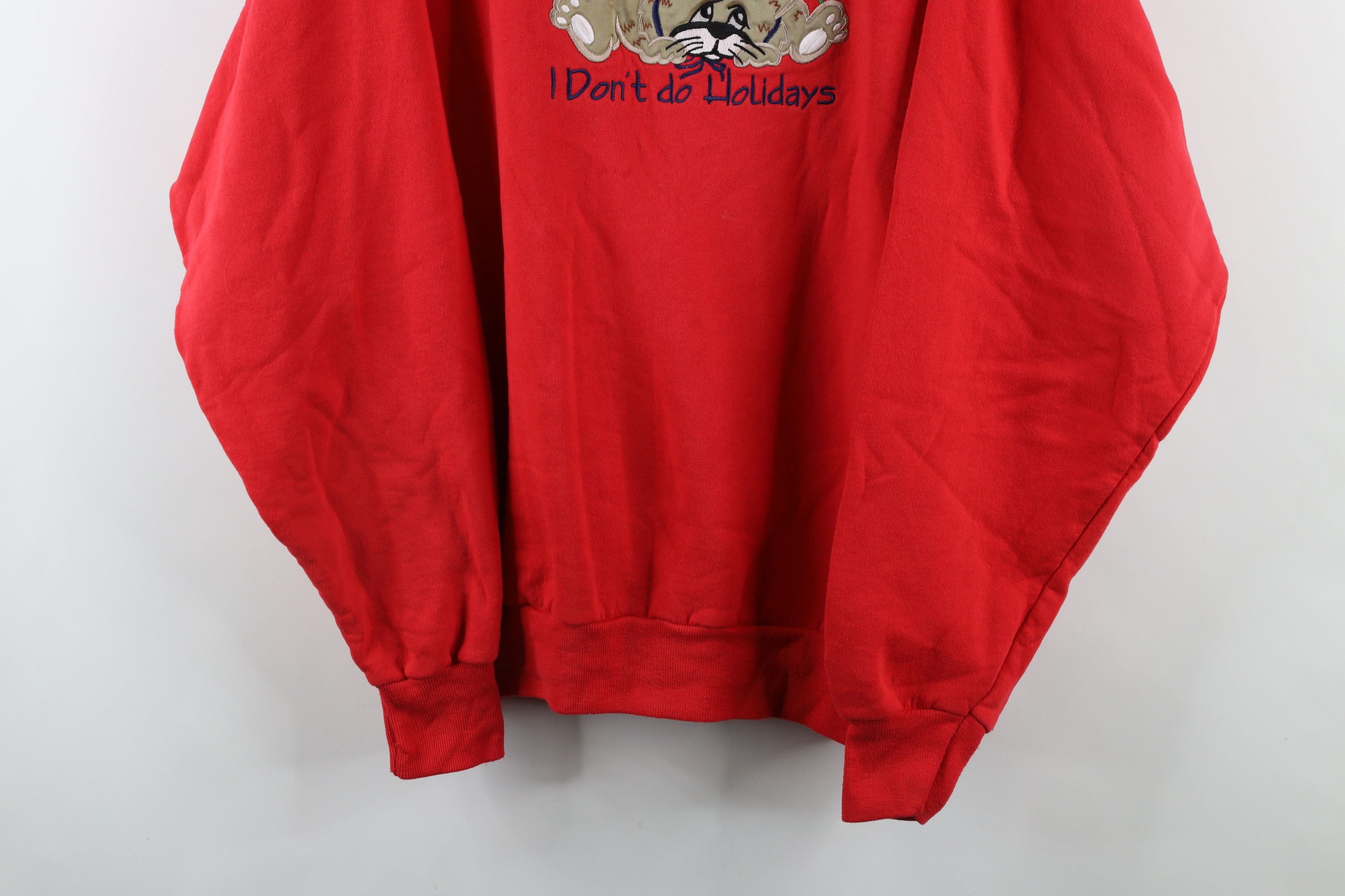 Vintage Vintage 90s Holidays Cat Kitten Layered Sweatshirt USA Size XL / US 12-14 / IT 48-50 - 3 Thumbnail