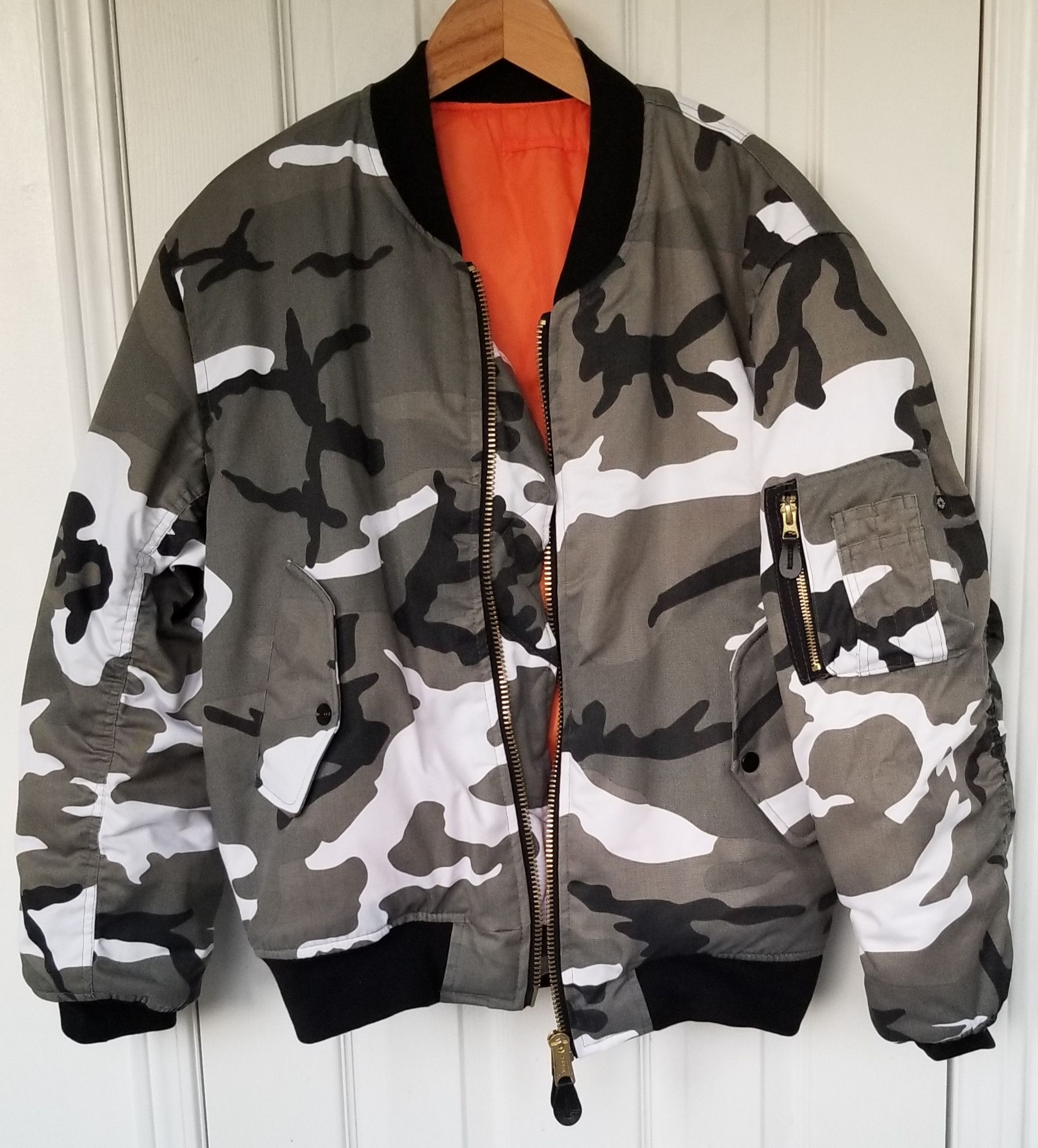 Fostex Garments × Vintage Fostex Garments Snow Camo MA-1 Bomber