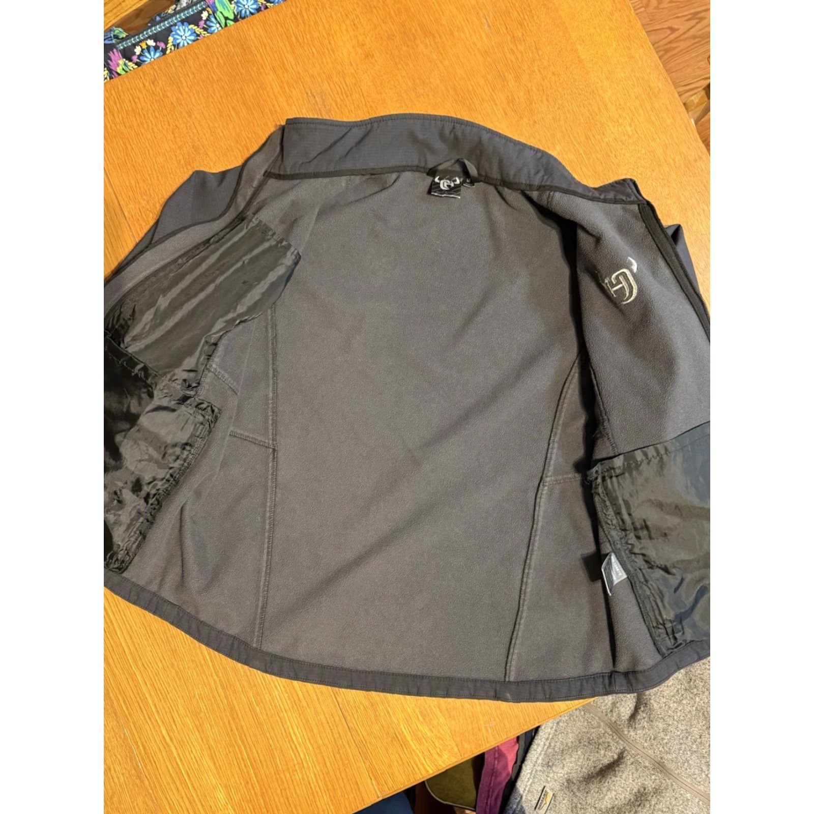 Cowboy Hardware Softshell Jacket Mens M Black Lined Western Wind 