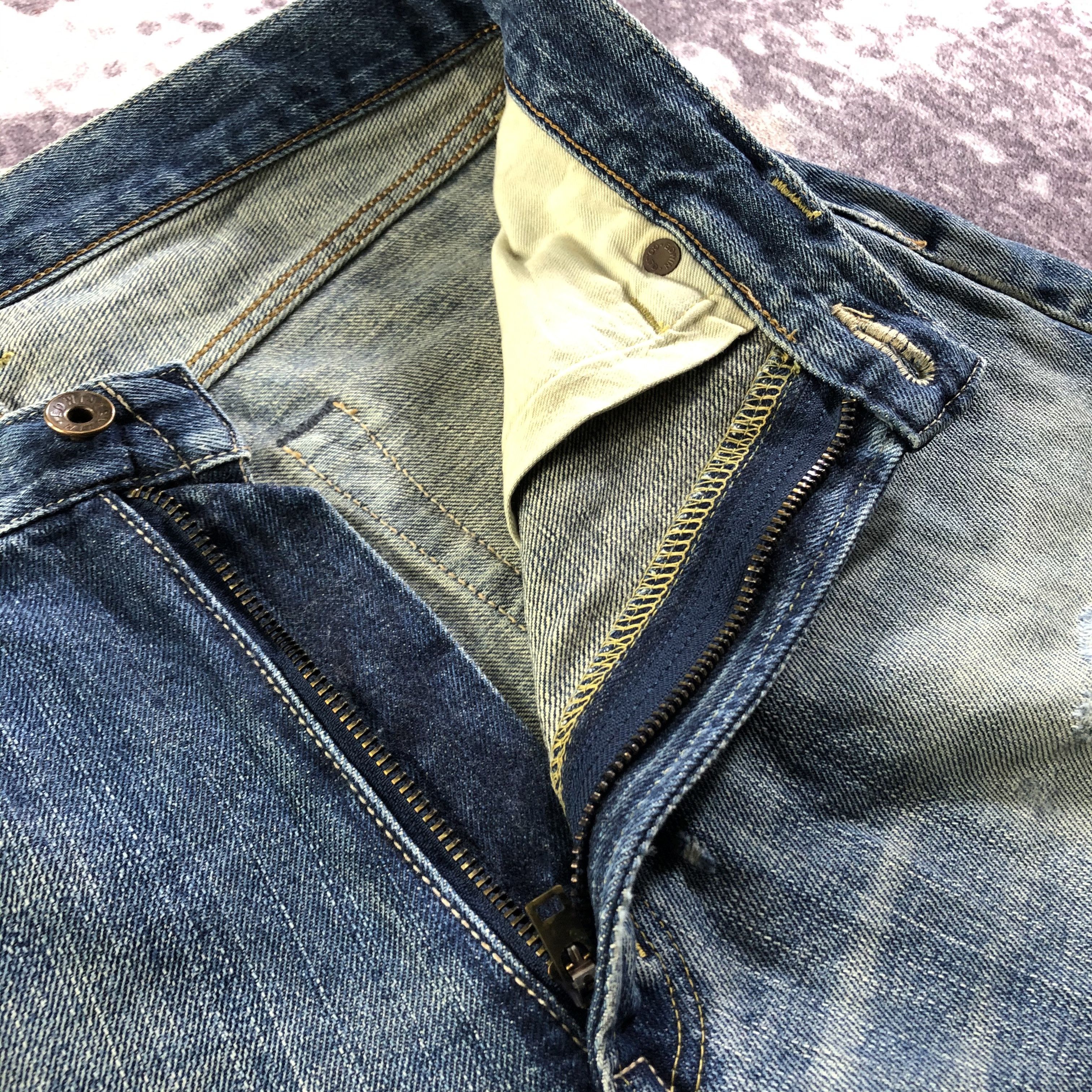 Edwin Vintage Blue Wash Edwin 505 Selvedge Jeans-JM3665 Size US 32 / EU 48 - 8 Thumbnail