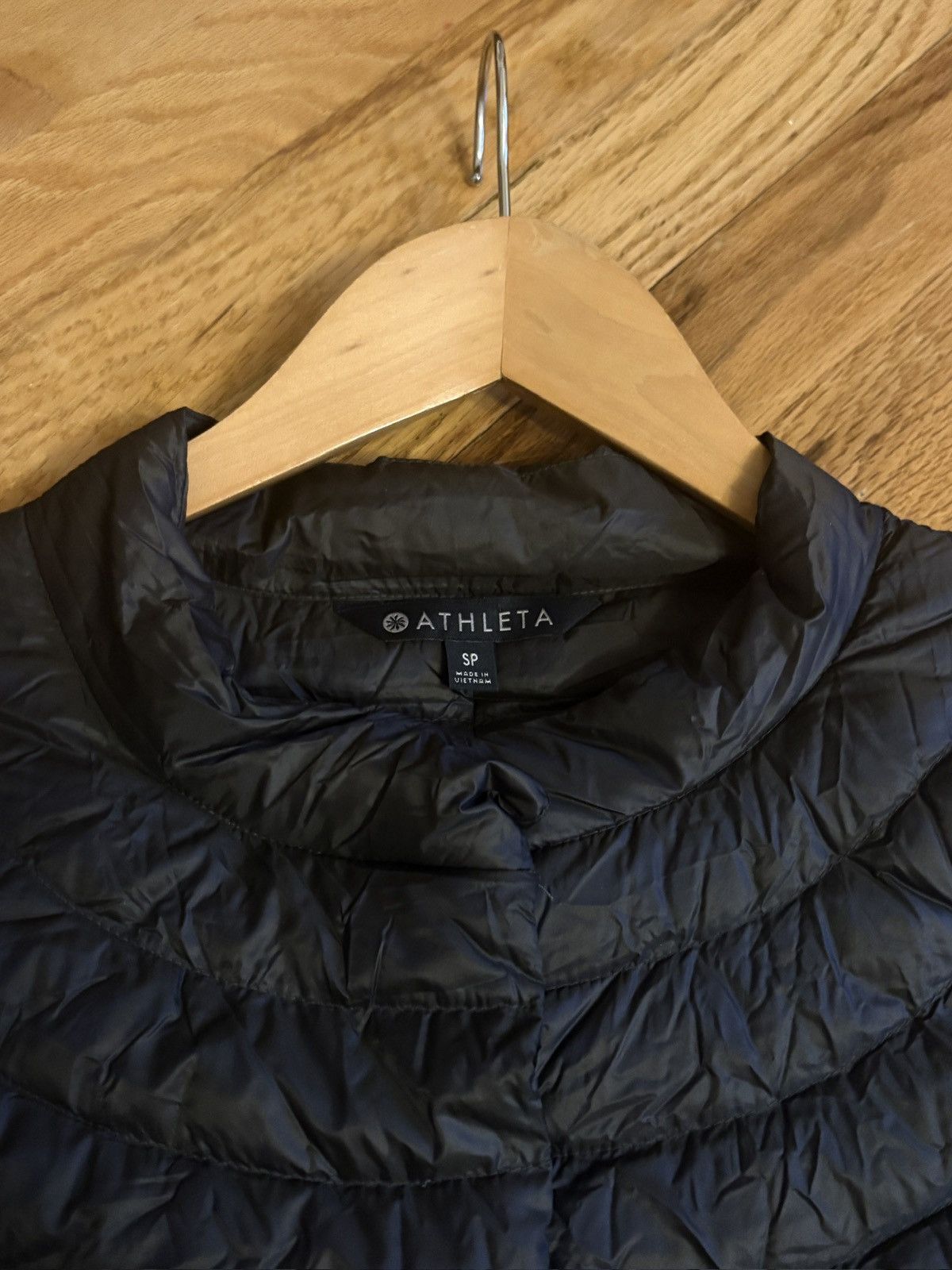 Athleta Athleta Olive Green Quilted Goose Down Petite Puffer Jacket Size S / US 4 / IT 40 - 4 Thumbnail
