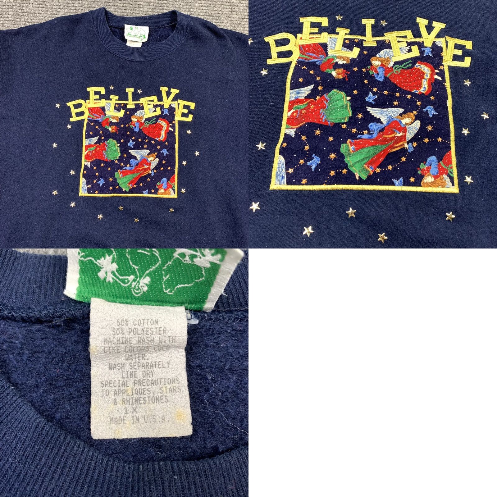 Quacker Factory VINTAGE The Quacker Factory Sweatshirt Crewneck Blue Angels Embroidered Christmas 90s Ladies L Warm Everyday Mens Womens Girls Size L / US 10 / IT 46 - 8 Thumbnail