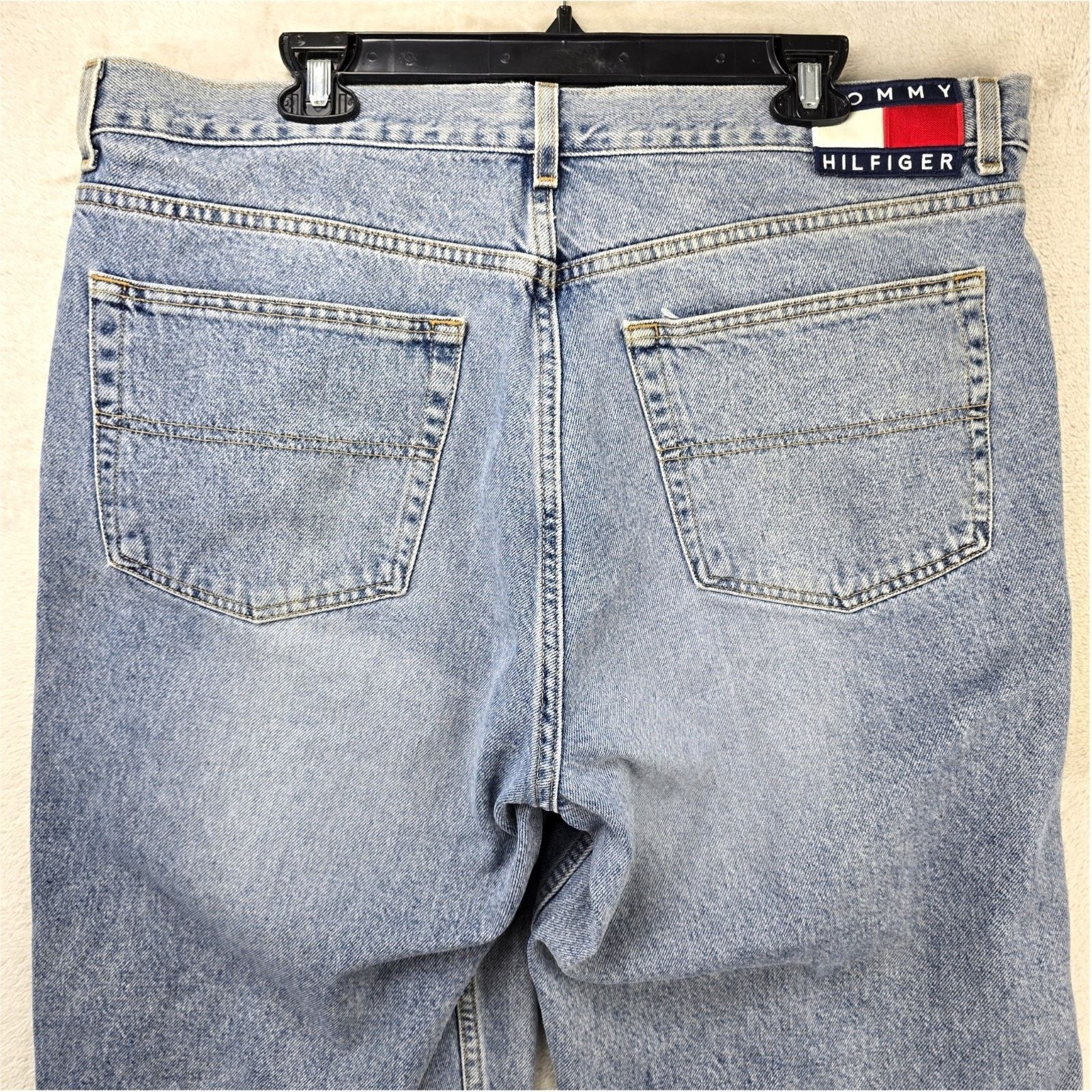 Tommy Hilfiger Vintage Tommy Hilfiger Jeans 40x24 Blue Cropped Baggy Y2K Size US 40 / EU 56 - 1 Thumbnail