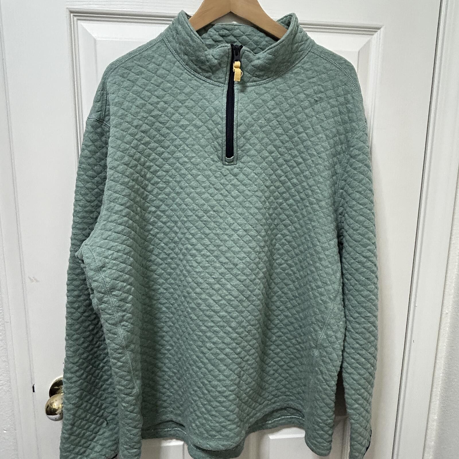 J.Crew J.Crew Blue Quilted Authentic Fleece 1/4 Zip Pullover XXL Size US XXL / EU 58 / 5 - 1 Thumbnail