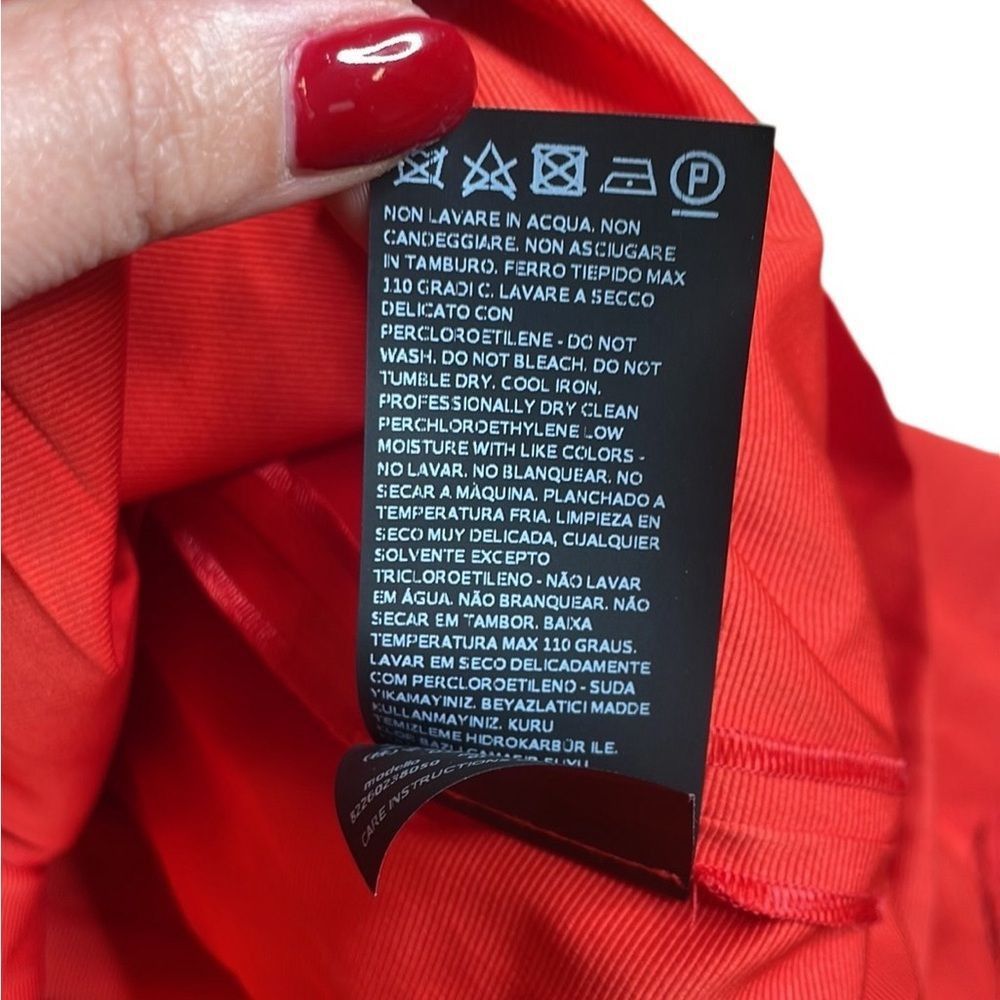 Max Mara MaxMara Red Pleated Open Back Sleeveless Mini Dress Size 8 Size M / US 6-8 / IT 42-44 - 6 Thumbnail