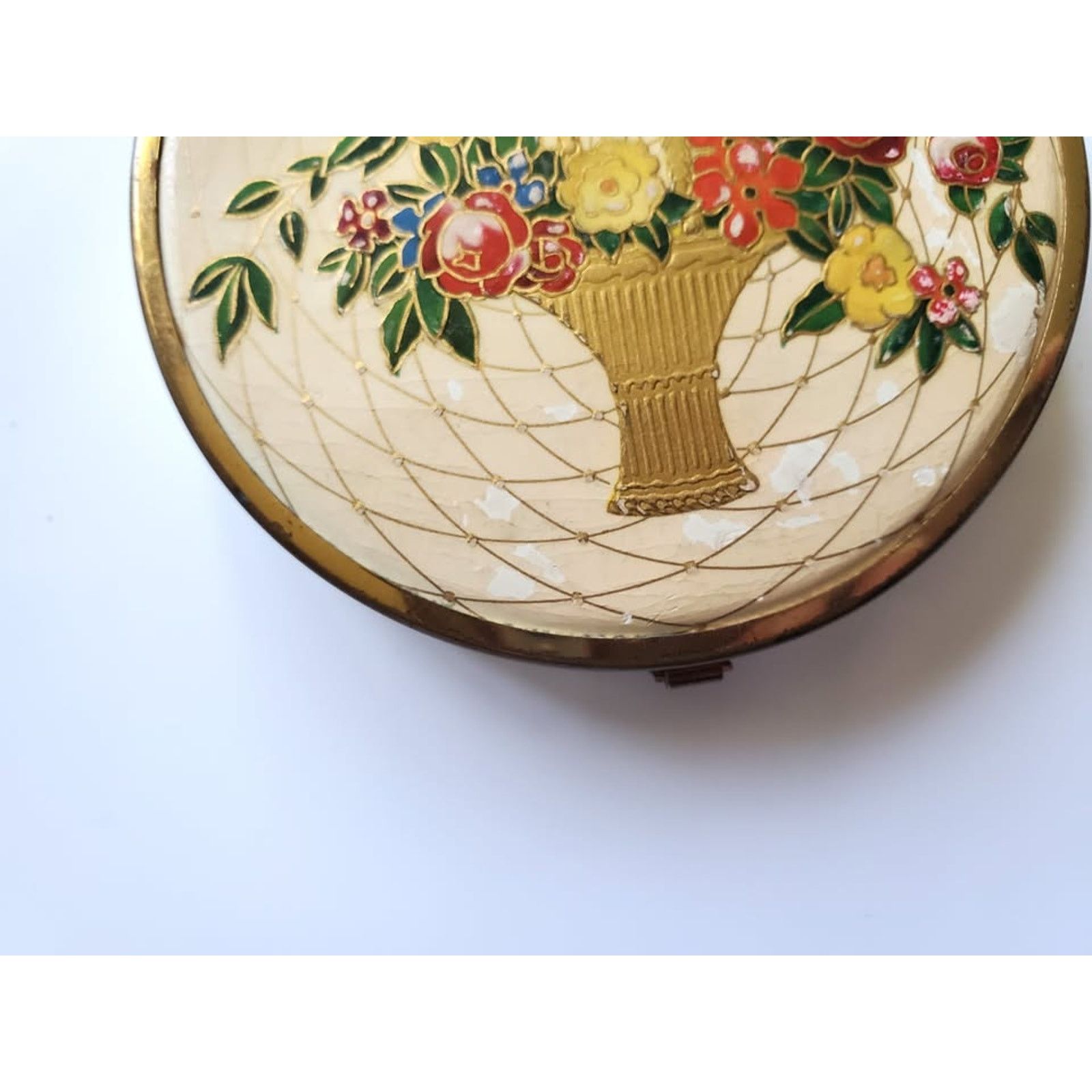 Other Vintage Houbigant Floral Basket Compact Size ONE SIZE - 4 Thumbnail
