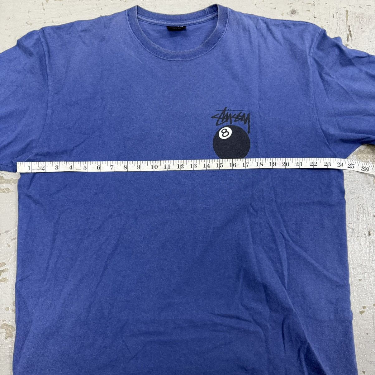 Stussy Stussy 8 Ball Pigment Dyed Faded Midnight Blue Tee Size US XL / EU 56 / 4 - 7 Thumbnail