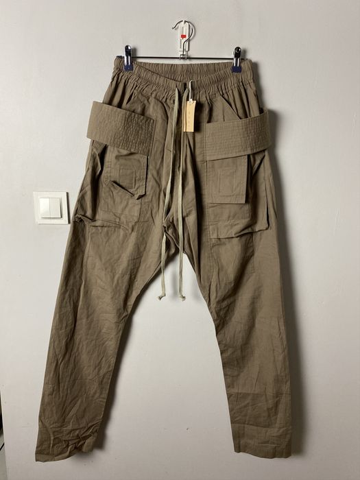 Streetwear MNML Drop Crotch Cargo stone pants | Grailed