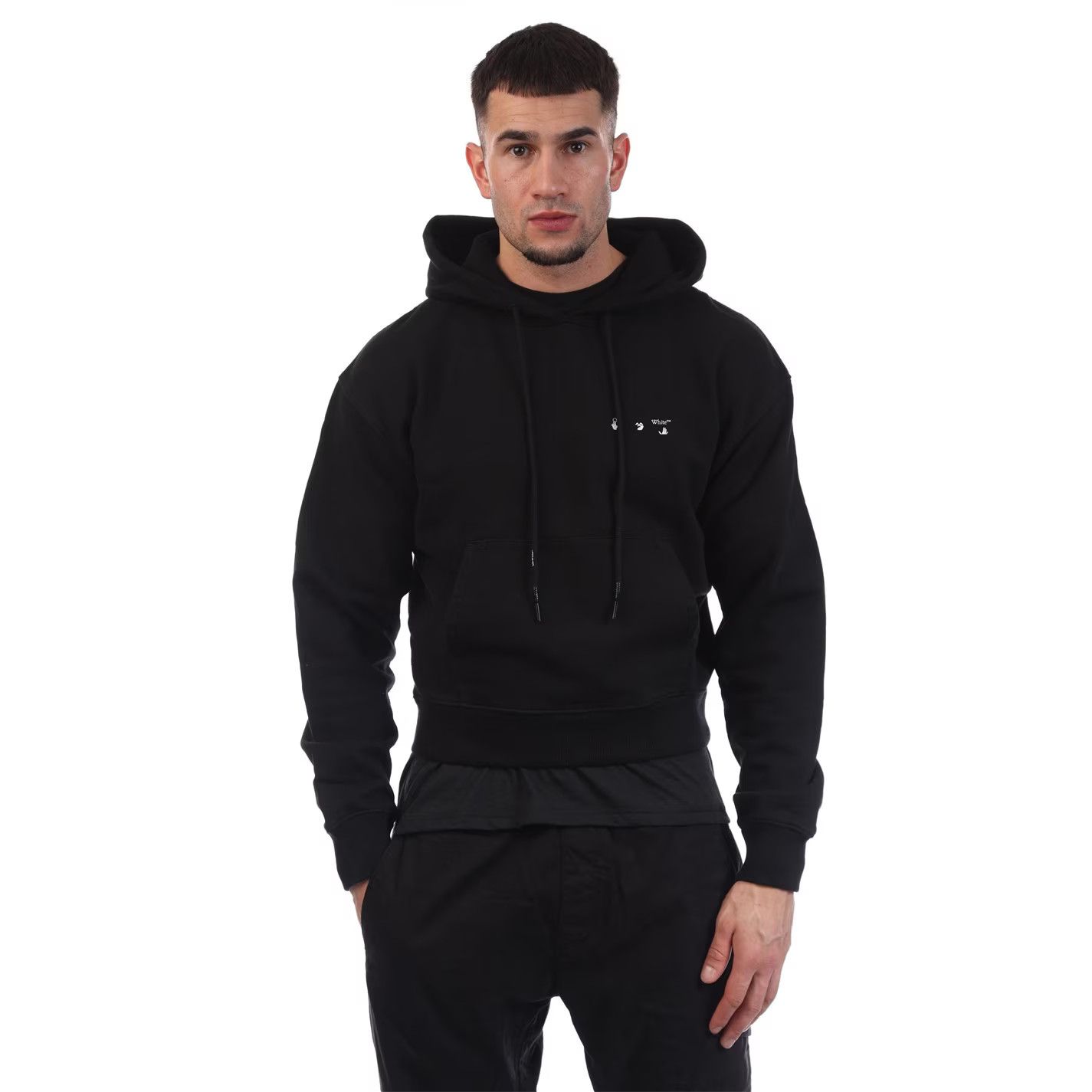 Off-White o1g2r1mq0226 Caravaggio Paint Over Hoodie In Black Size US XS / EU 42 / 0 - 1 Thumbnail