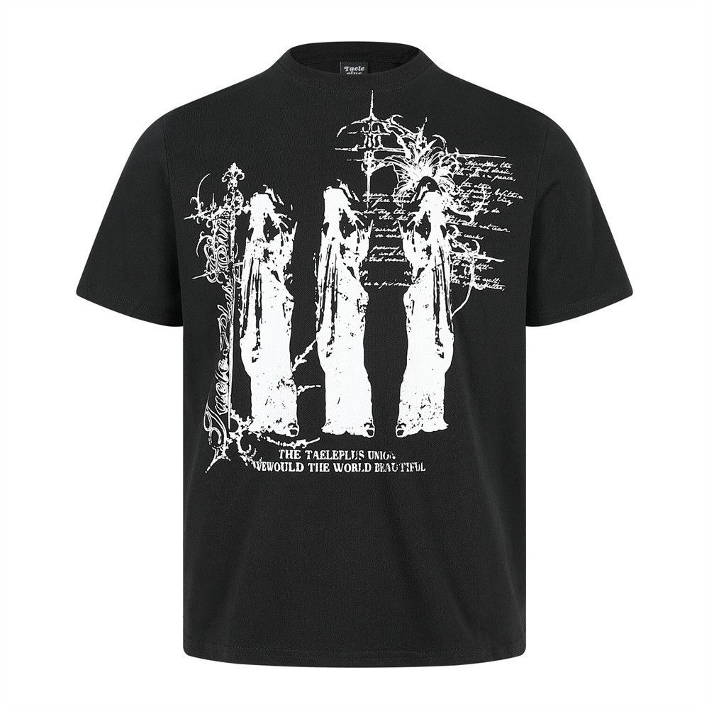 Japanese Brand Men's Loose Casual Short-Sleeve T-Shirt with Character Print Size US M / EU 48-50 / 2 - 1 Thumbnail