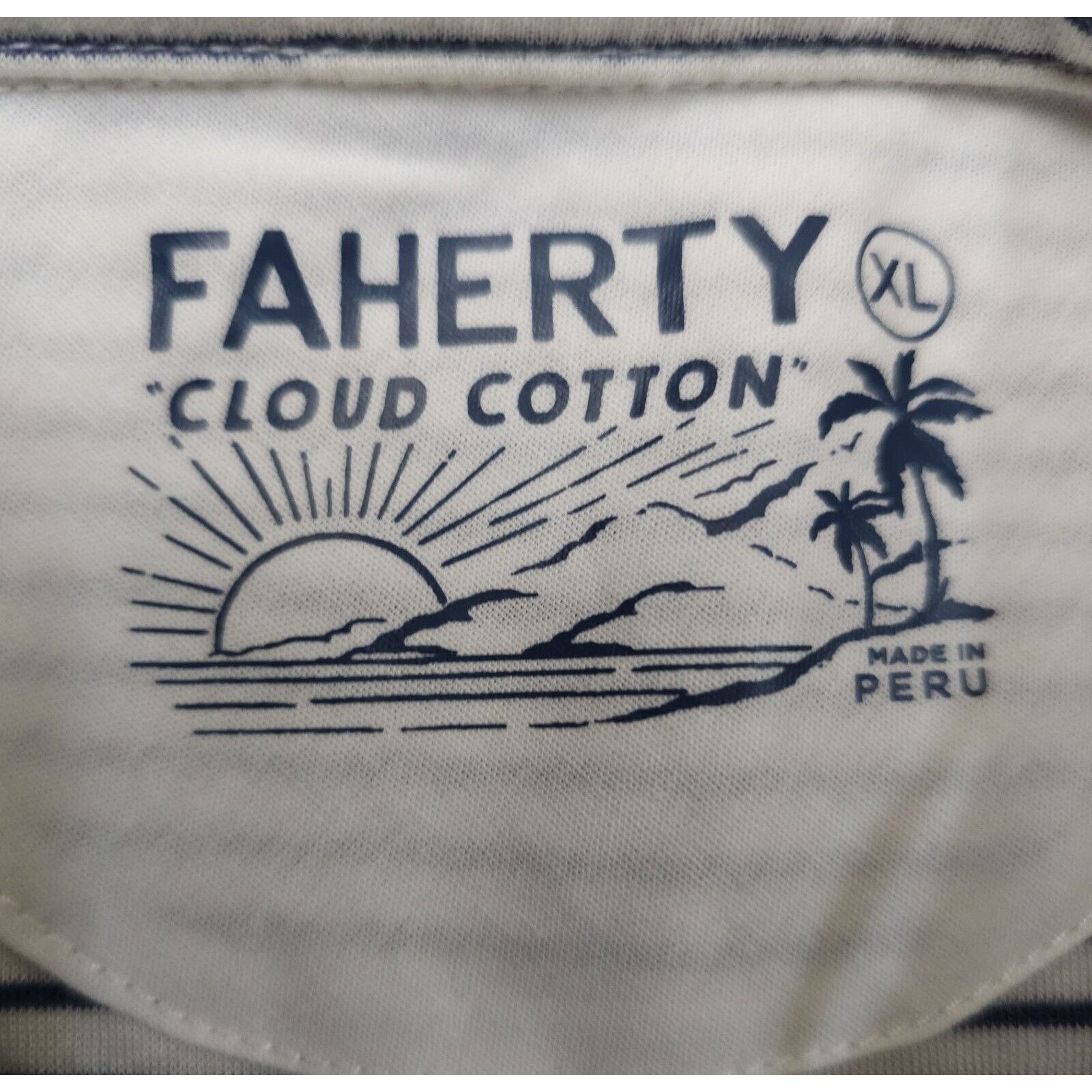 Faherty Faherty Cloud Cotton Short Sleeve Collared polo Striped Size US XL / EU 56 / 4 - 7 Thumbnail