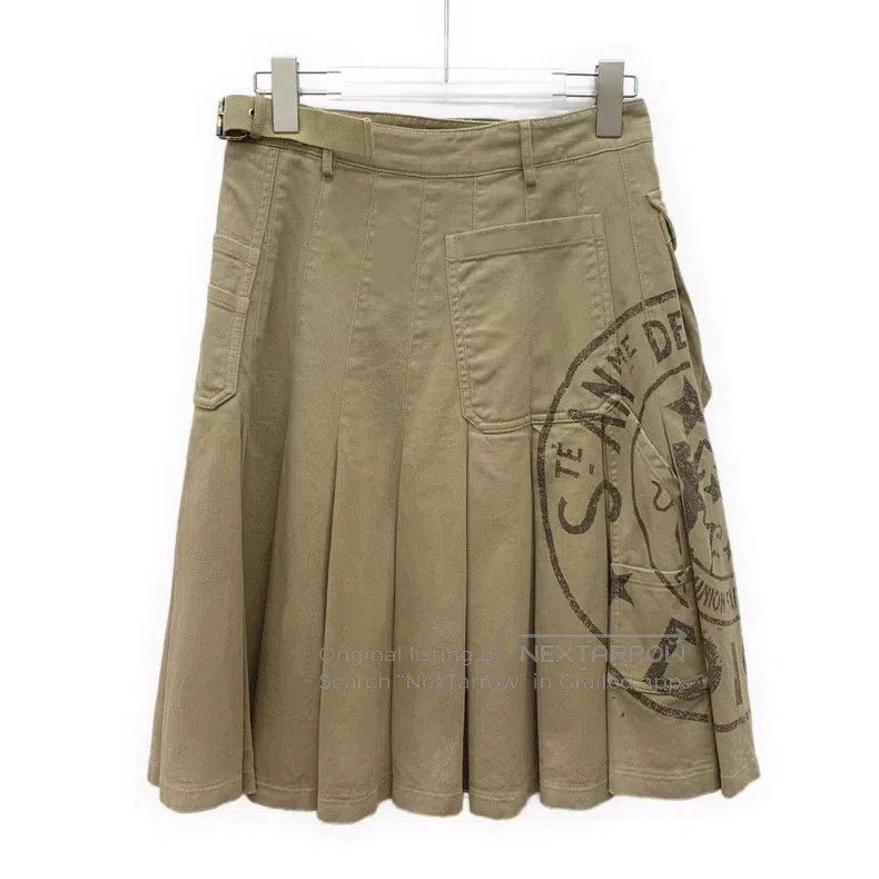 Dior Dior 22 brown logo printed cotton casual pleated skirts Size 42" / US 20 - 2 Thumbnail