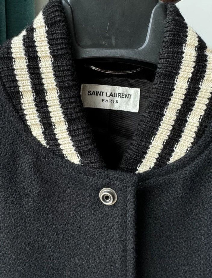 Saint Laurent Paris × Yves Saint Laurent Saint Laurent YSL wool Teddy baseball jacket2410-Nextarrow Size US M / EU 48-50 / 2 - 3 Thumbnail