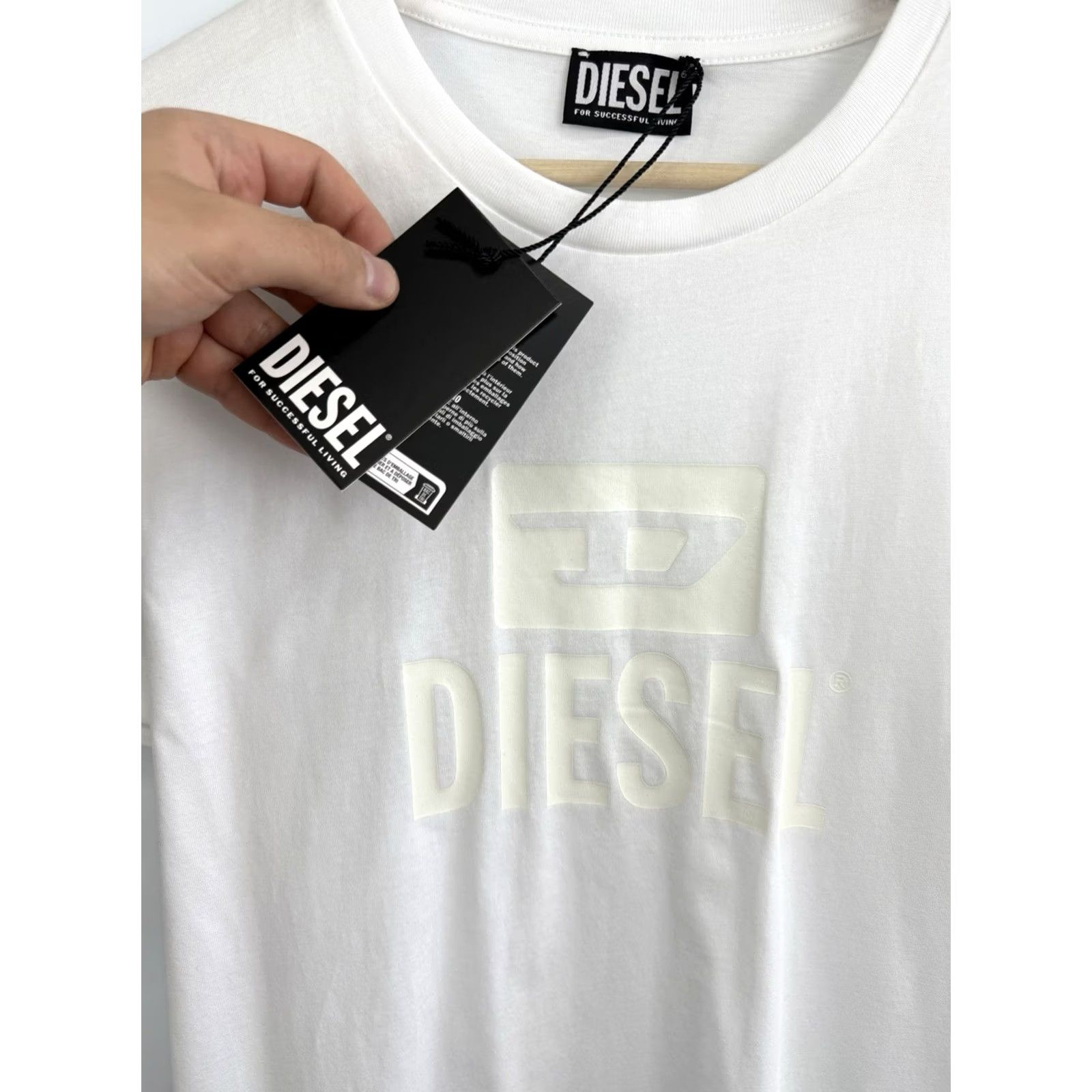 Diesel Diesel T-Shirt For Successful Living Y2K White L Mens Size US L / EU 52-54 / 3 - 6 Thumbnail