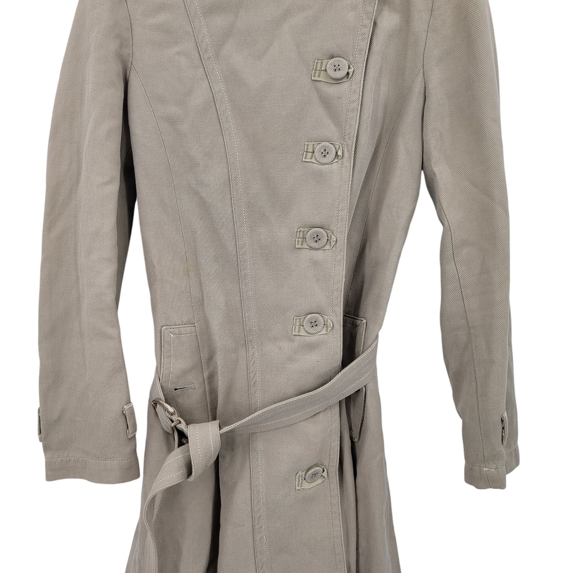 Pinko Pinko Womens Beige Belted Trench Coat Sz S Button Closure Hi Size S / US 4 / IT 40 - 8 Thumbnail