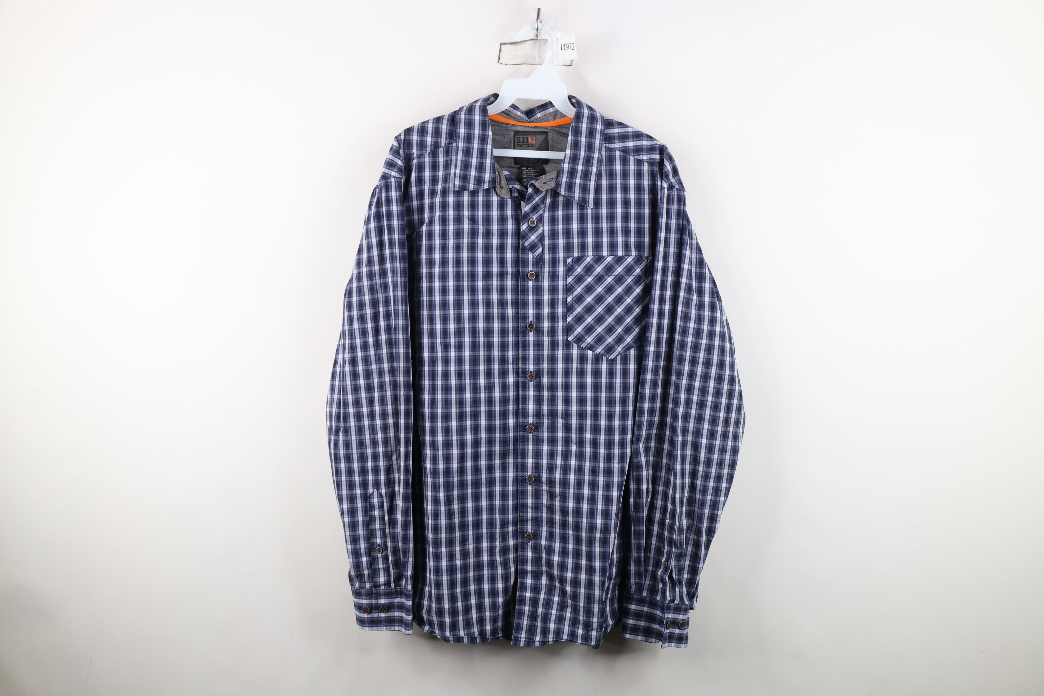 Vintage 5.11 Tactical Series Inner Pocket Snap Button Shirt Plaid Size US L / EU 52-54 / 3 - 1 Thumbnail