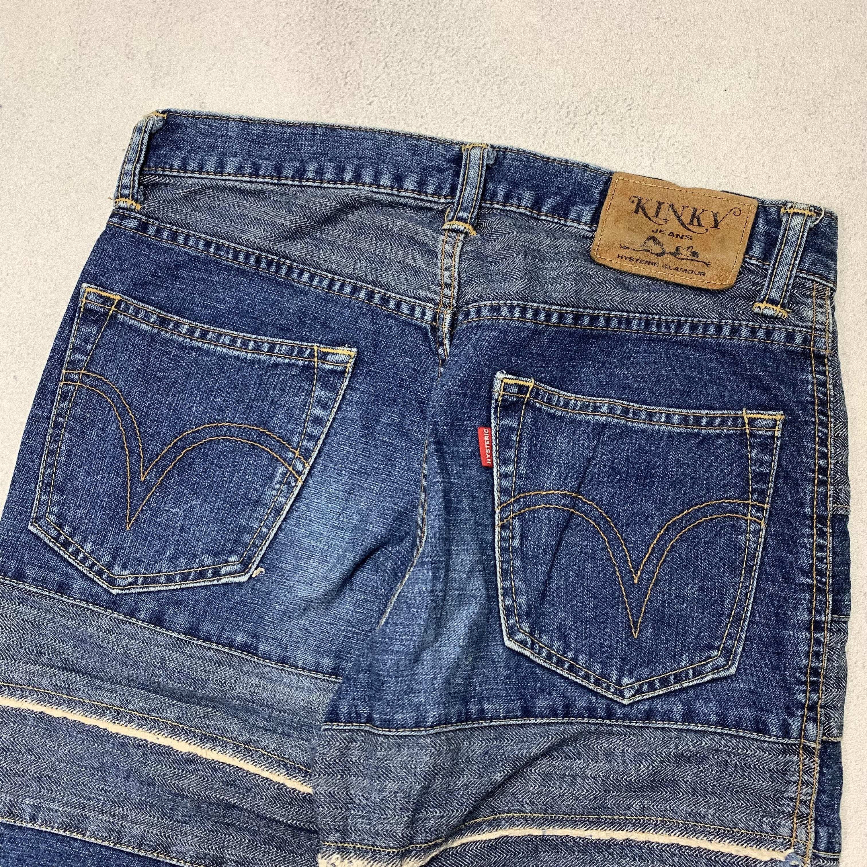 Hysteric Glamour Vintage Hysteric Glamour Kinky Hagi Patchwork Denim Pants Size US 28 / EU 44 - 4 Thumbnail