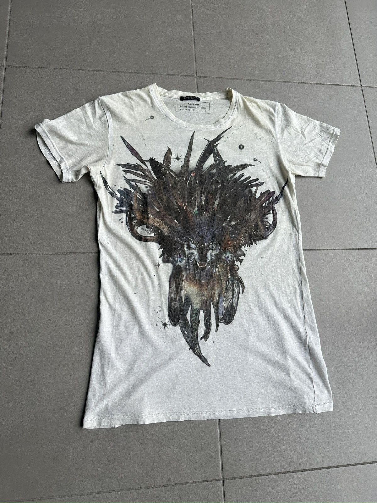 Balmain Balmain AW11 by Decarnin Tribal wolf t-shirt Size US M / EU 48-50 / 2 - 3 Thumbnail