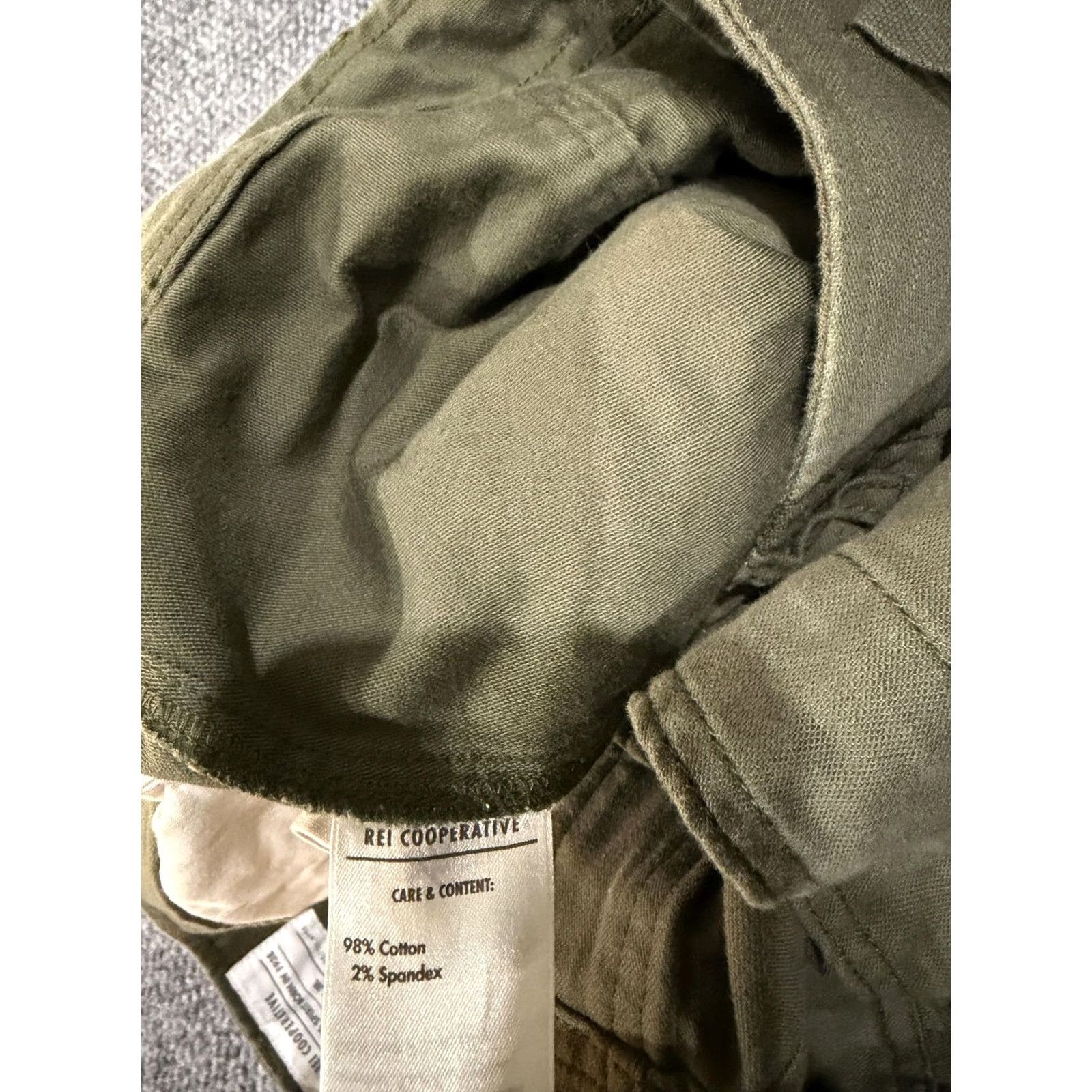 Vintage REI Cooperative Pants Mens 38x30 Green Canvas Jogger Stretch Elastic Cuff Hiking Size US 38 / EU 54 - 5 Thumbnail