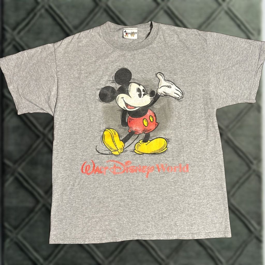 Disney VINTAGE 90s Mickey Mouse Walt Disney World Grey T-Shirt Large Size US L / EU 52-54 / 3 - 1 Thumbnail