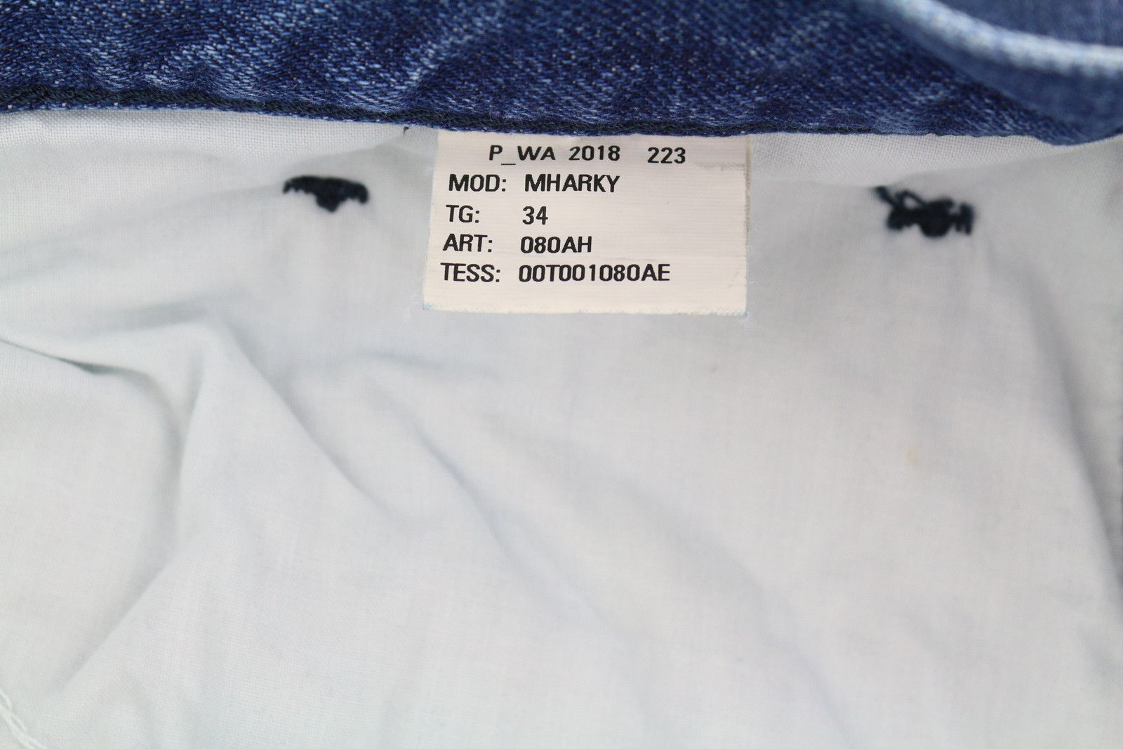 Diesel MHARKY 080AH W34 Blue Faded Distress Cropped Jeans 89136 Size US 34 / EU 50 - 10 Thumbnail