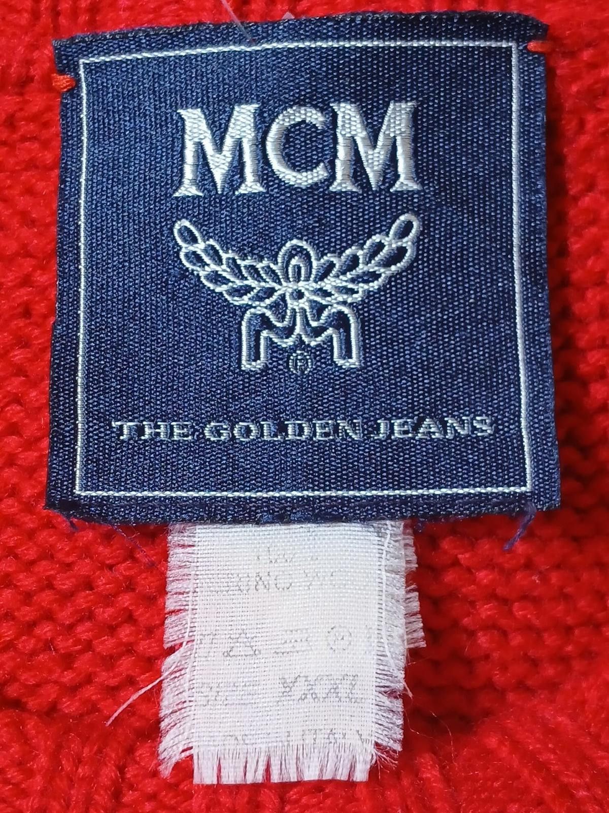 MCM MCM Merino Wool Size XL Red Tight Knit Monogram Sweater 90's Size XL / US 12-14 / IT 48-50 - 2 Thumbnail