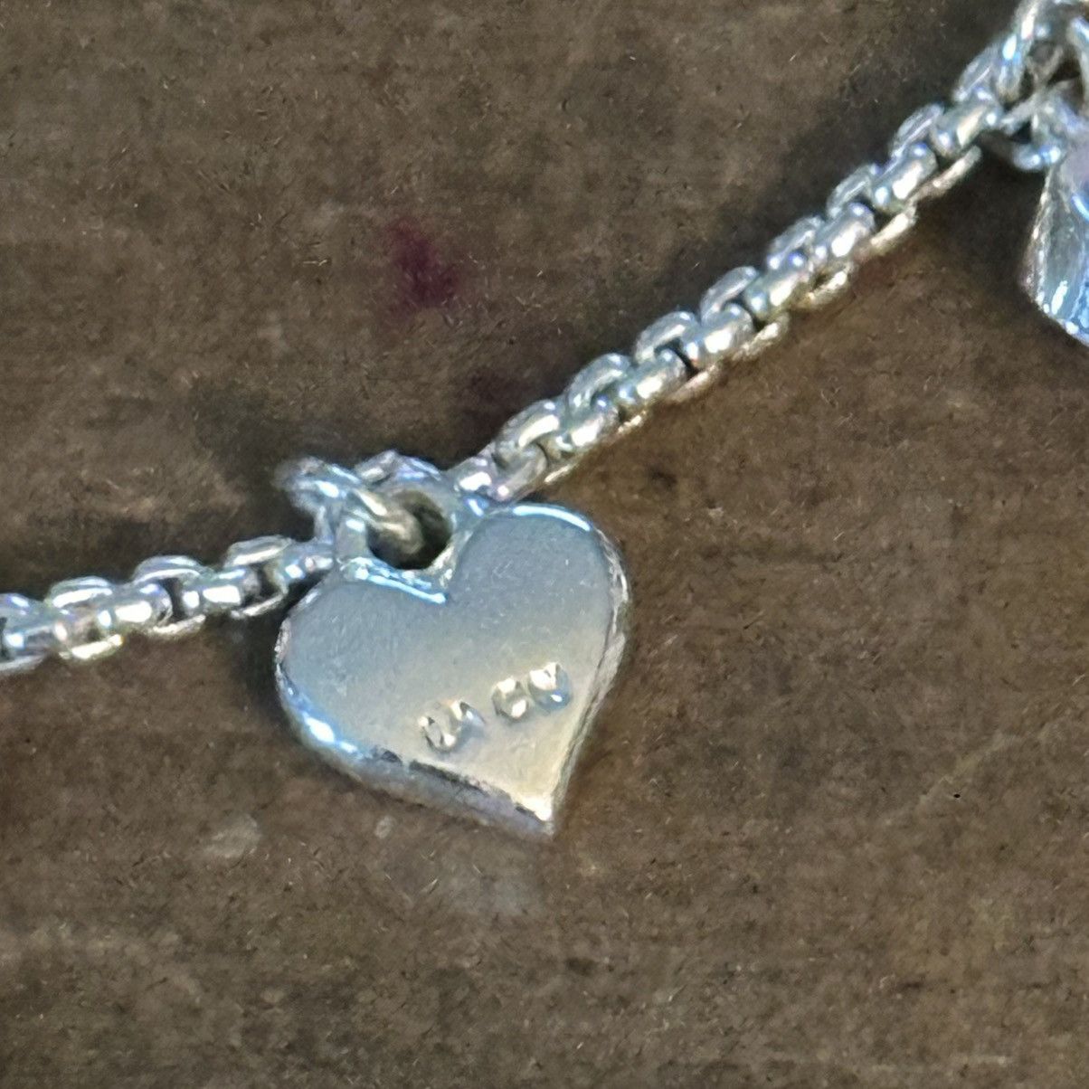 Other Silver hearts, crystals & rose gold butterfly charm necklace Size ONE SIZE - 8 Thumbnail