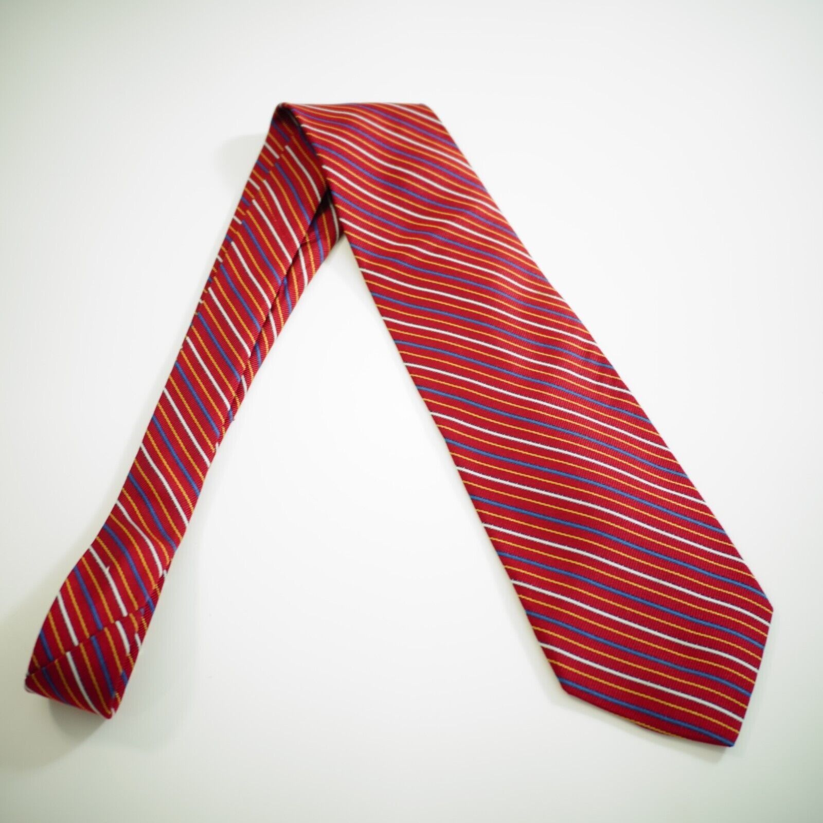 Tom James Tom James Corporate Image Red Blue White Striped Woven Wide Size ONE SIZE - 6 Thumbnail