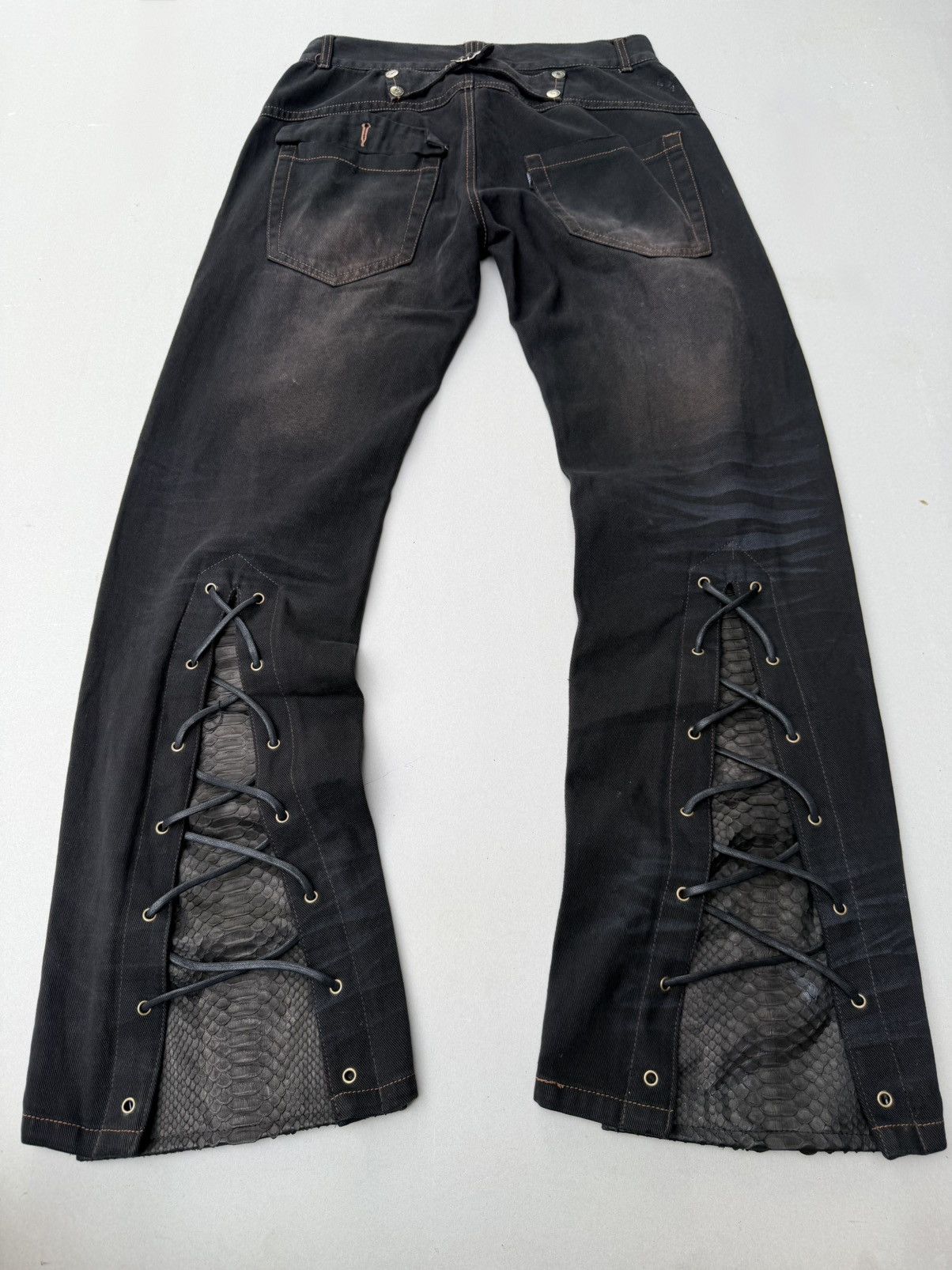 LOWBOX COX Lace up flare jeans Size US 30 / EU 46 - 2 Thumbnail