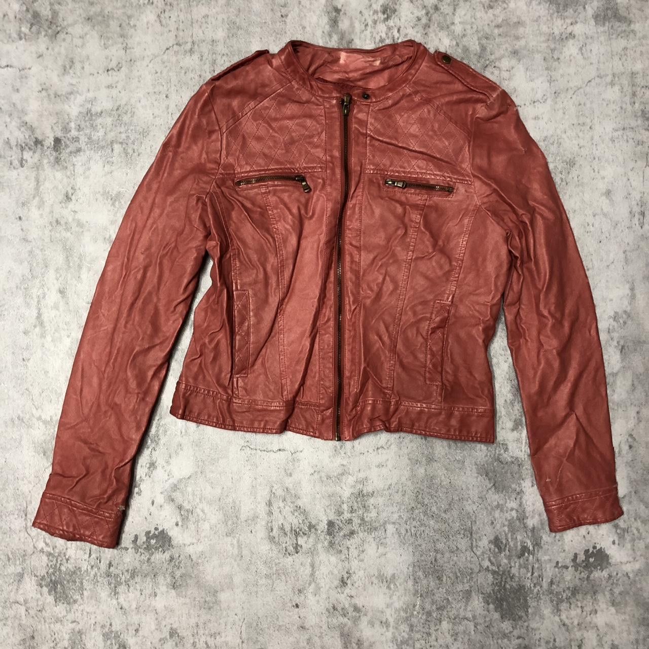 Other Red faux leather jacket with zipper details #streetwear Size US S / EU 44-46 / 1 - 1 Thumbnail