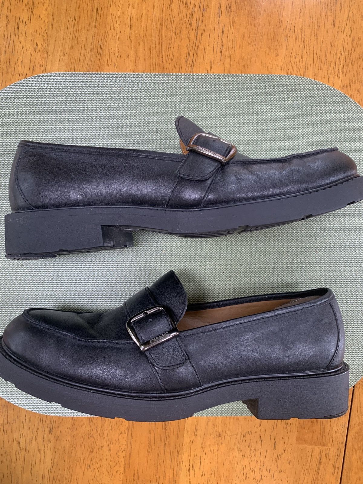 Vintage Vintage Black Leather Buckle Loafers - Chaps Size US 8.5 / EU 41-42 - 2 Thumbnail