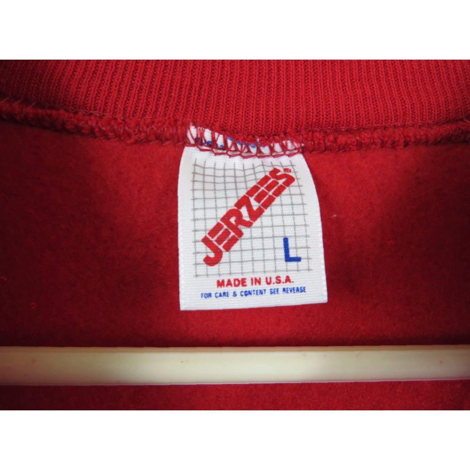 Jerzees VINTAGE Jerzees Sweatshirt Mens L Red Crew Neck Long Sleeve Made in USA New With Tags Size US L / EU 52-54 / 3 - 7 Thumbnail