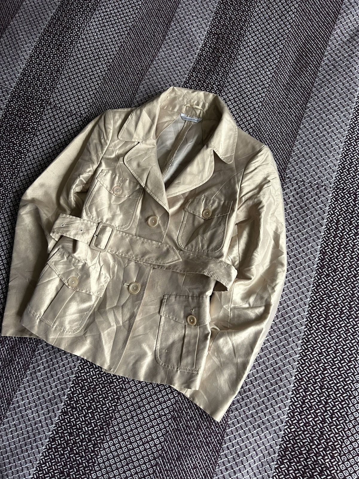 Max Mara Vintage Max Mara Women Solid Jacket Lining Viscosa / Cupro Size M / US 6-8 / IT 42-44 - 2 Thumbnail