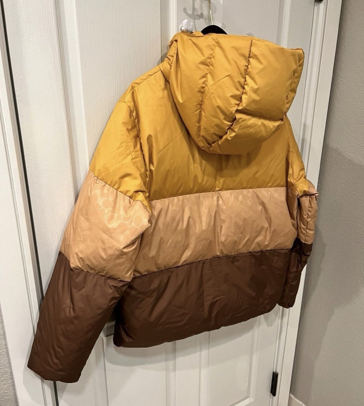Coach Coach Mens Multi Colorblock Down Brown/Yellow Jacket Size US XL / EU 56 / 4 - 2 Thumbnail