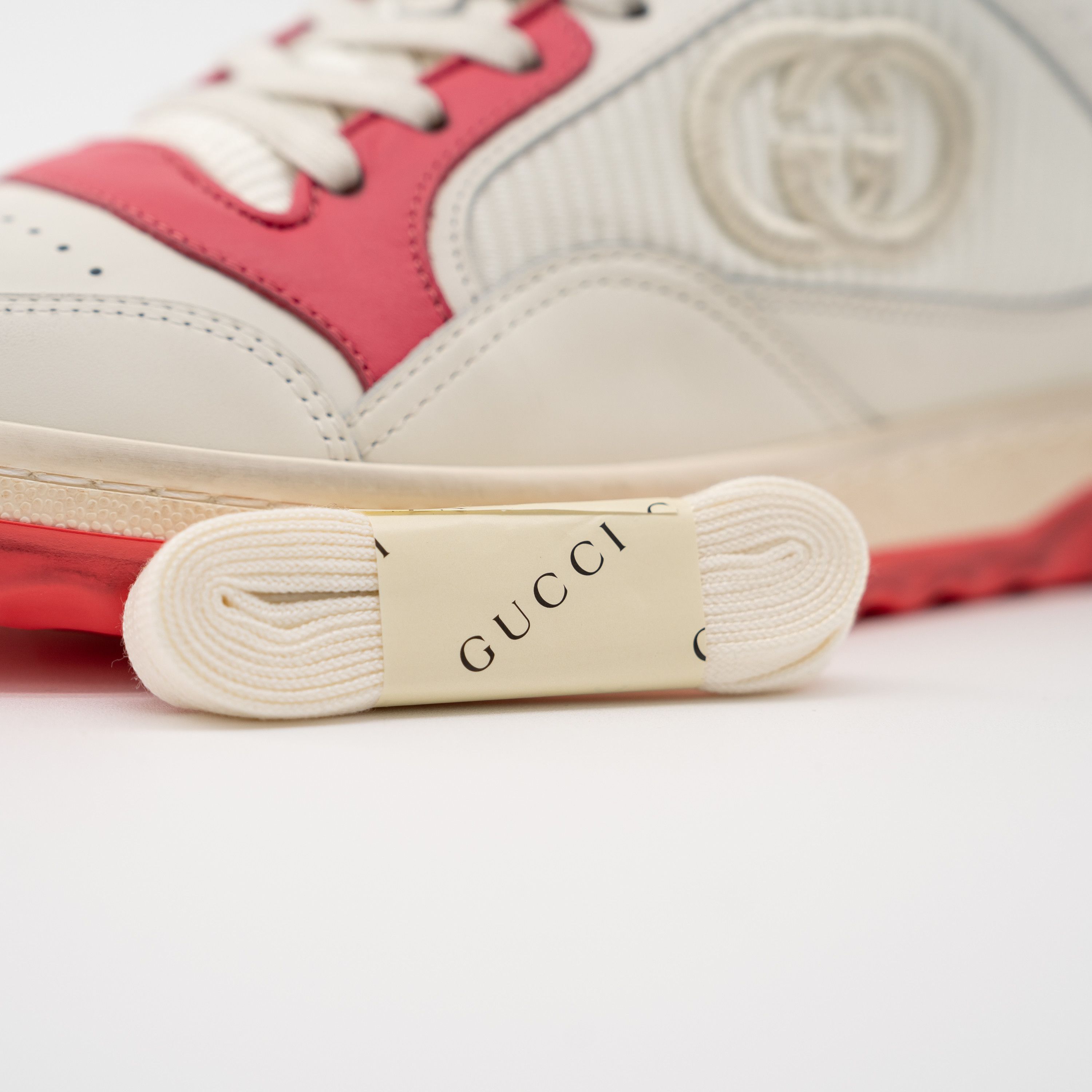 Gucci 41G - Gucci Mac 80 Pink White Sneakers Leather Size US 11 / IT 41 - 5 Thumbnail