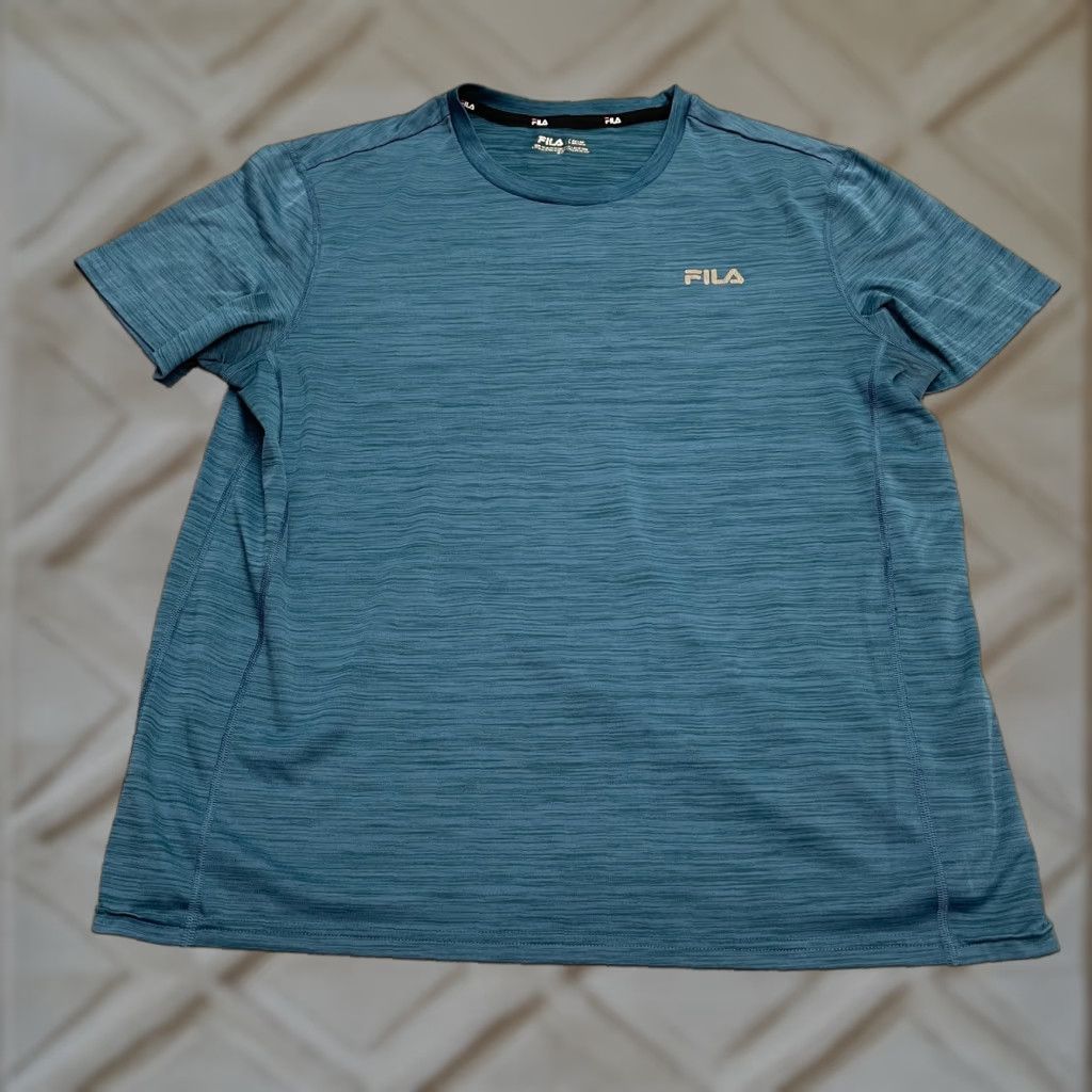 Fila FILA Active T-Shirt Mens Large Heather Blue Crew Neck Short Sleeve Athletic Tee Size US L / EU 52-54 / 3 - 1 Thumbnail