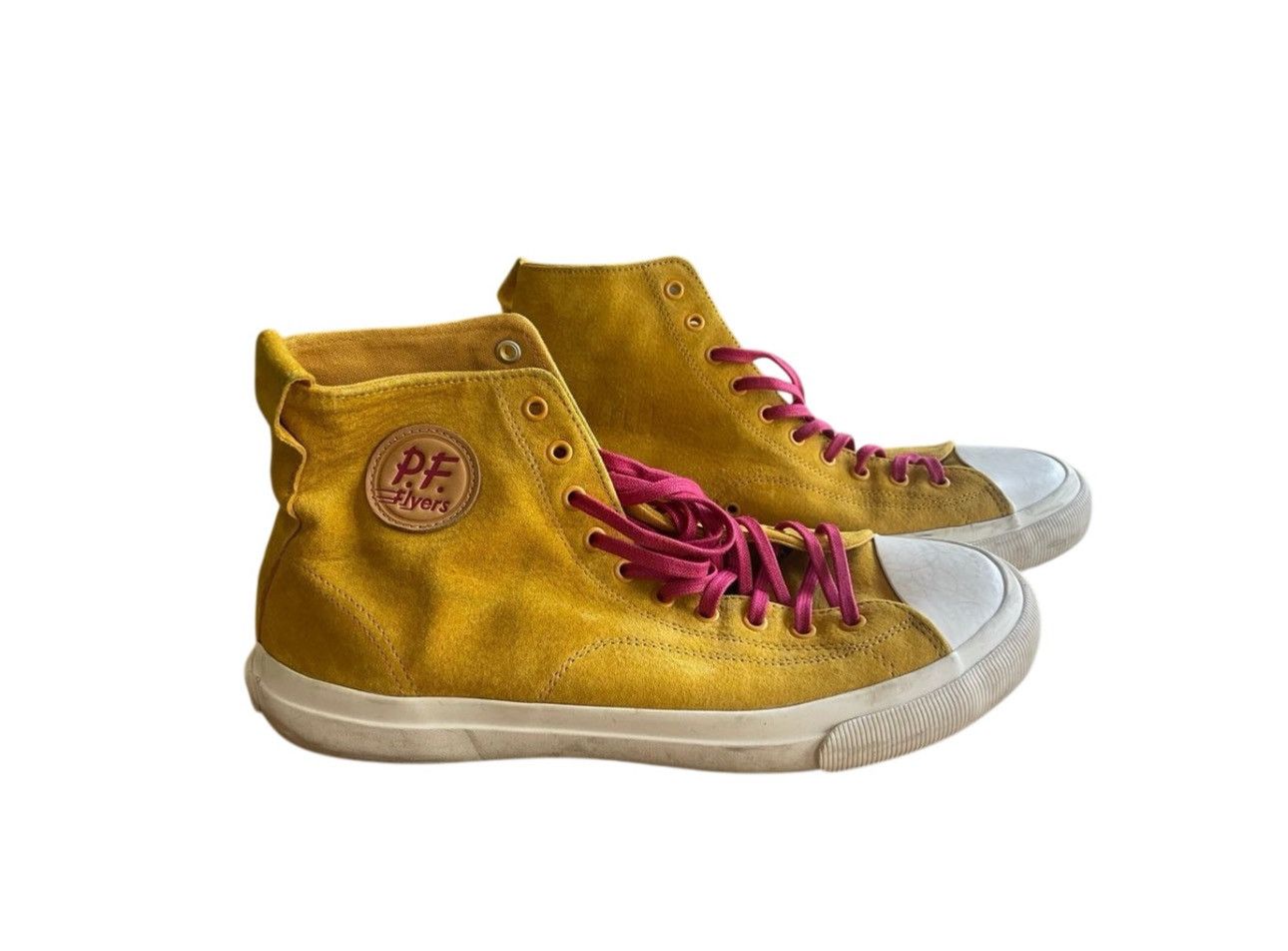 P.F. Flyers PF Flyers High Top Sneakers Golden Spice Yellow Suede Retro Size US 12 / EU 45 - 1 Thumbnail