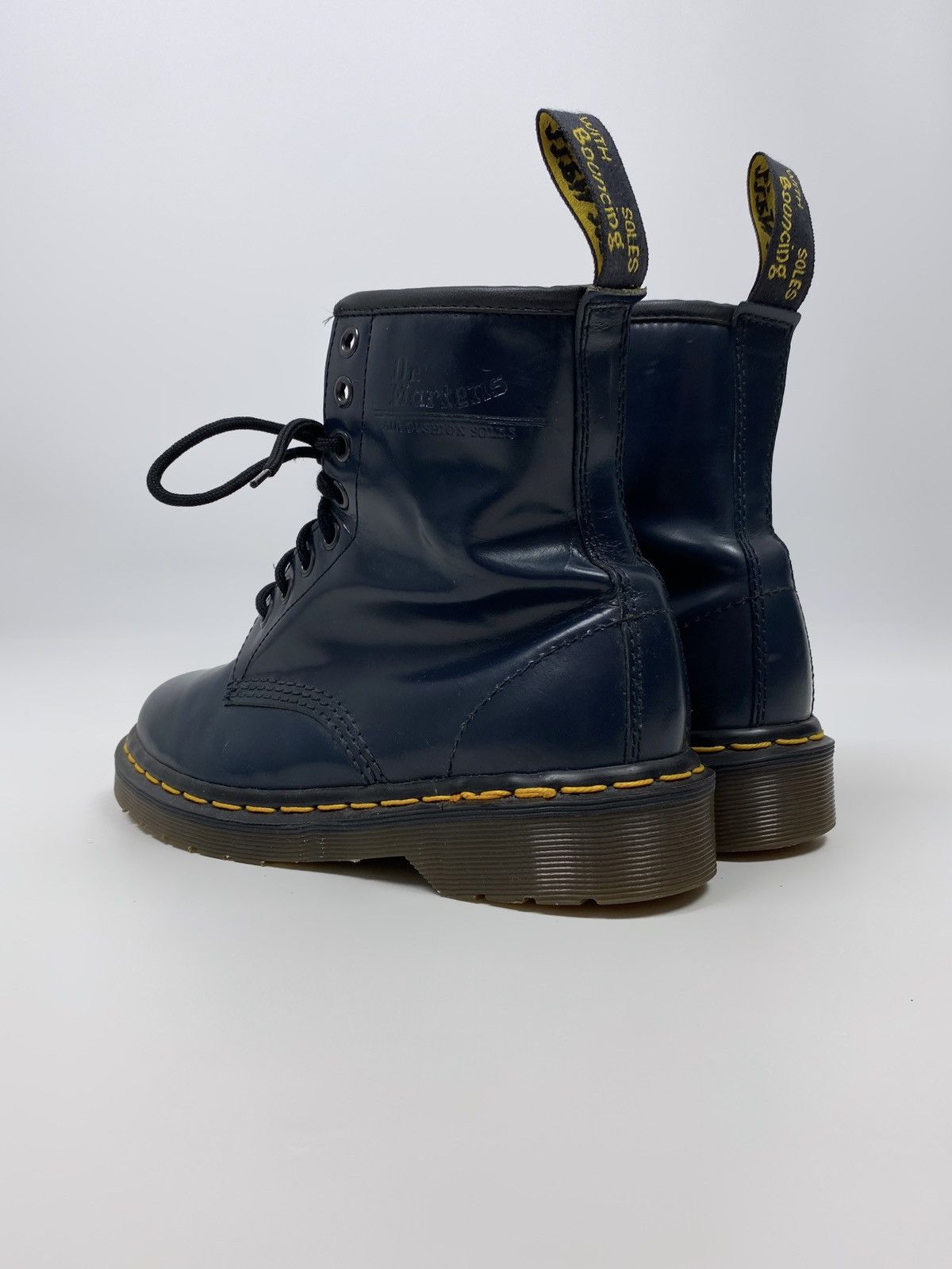 Dr. Martens Dr. Martens 1460 8 Eye Navy Smooth Leather Ankle Boots Size US 7.5 / IT 37.5 - 3 Thumbnail