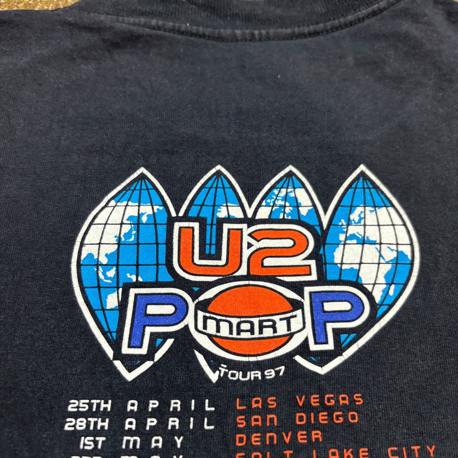 Band Tees × Vintage Vintage U2 Pop Mart 1997 Tour Short Sleeve Shirt Men's Large Size US L / EU 52-54 / 3 - 6 Thumbnail