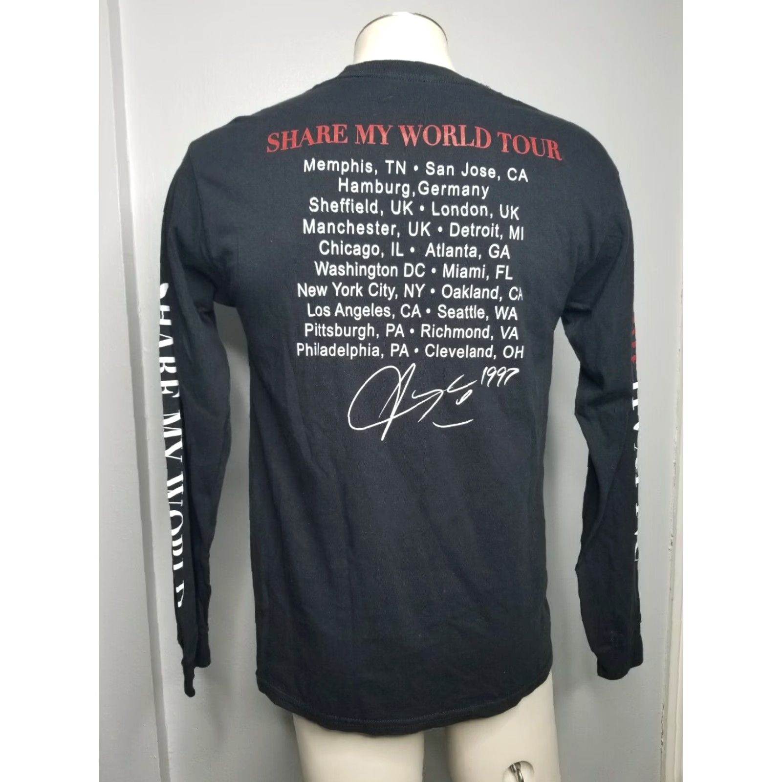 Vintage VINTAGE Aaliyah Share My World Tour 90s Black Long Sleeve T Shirt Mens M Size US M / EU 48-50 / 2 - 4 Thumbnail