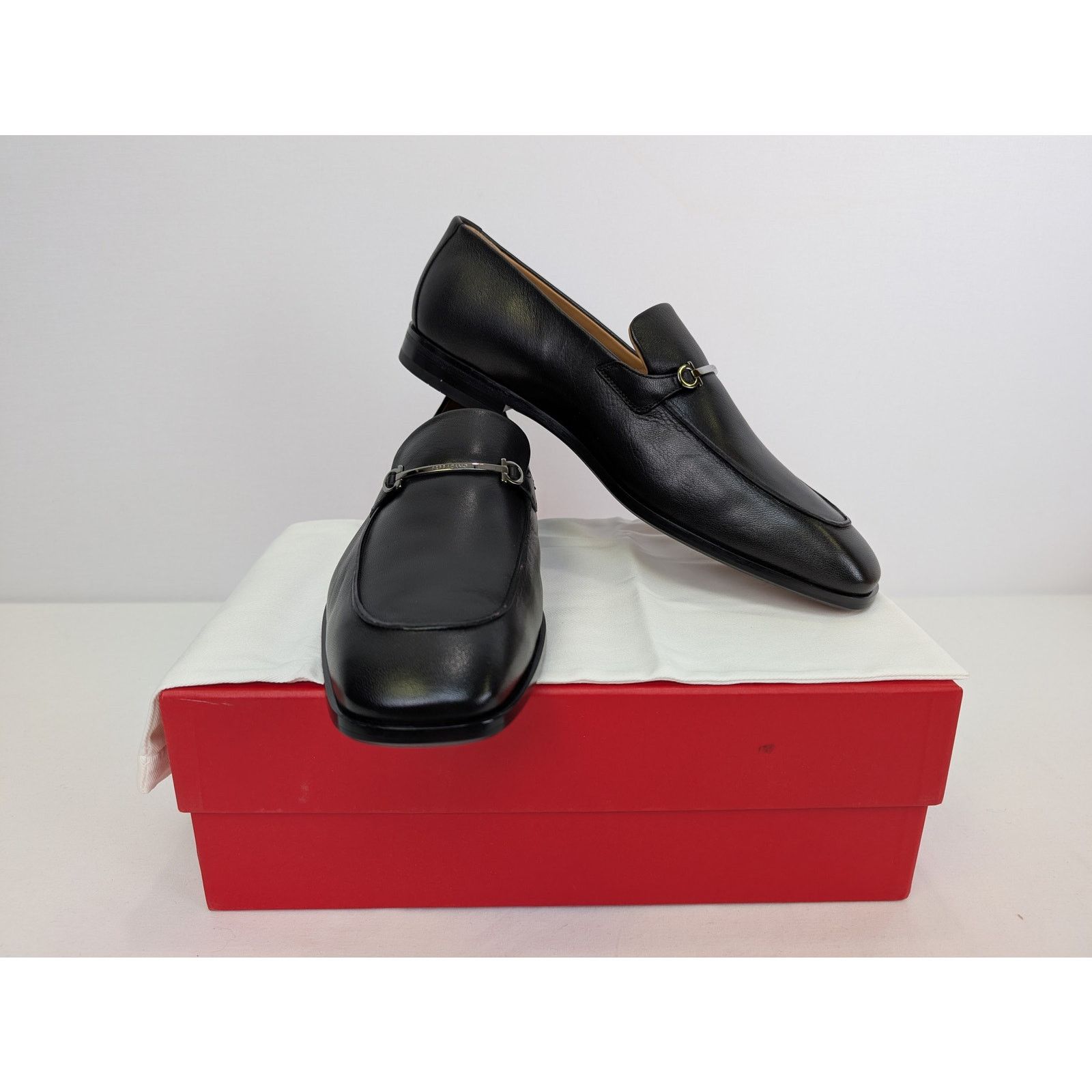 Salvatore Ferragamo o1rshd1 Fedro Leather Loafer shoe Boots in Black 10.5 Size US 10.5 / EU 43-44 - 19 Thumbnail