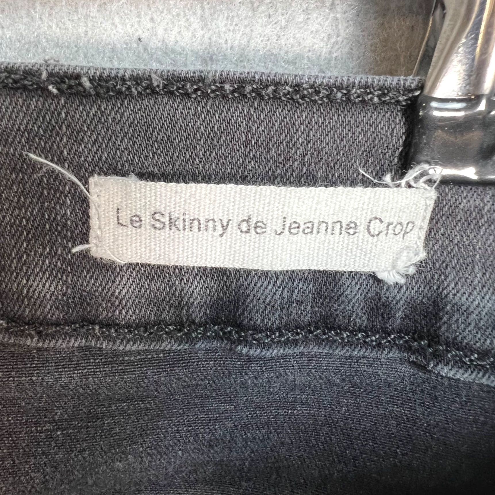 Frame FRAME Le Skinny De Jeanne Jeans Womens 29 Gray Denim Crop Distressed 5-Pocket Style Slim Jeans Girls Mens Size 29" - 4 Thumbnail